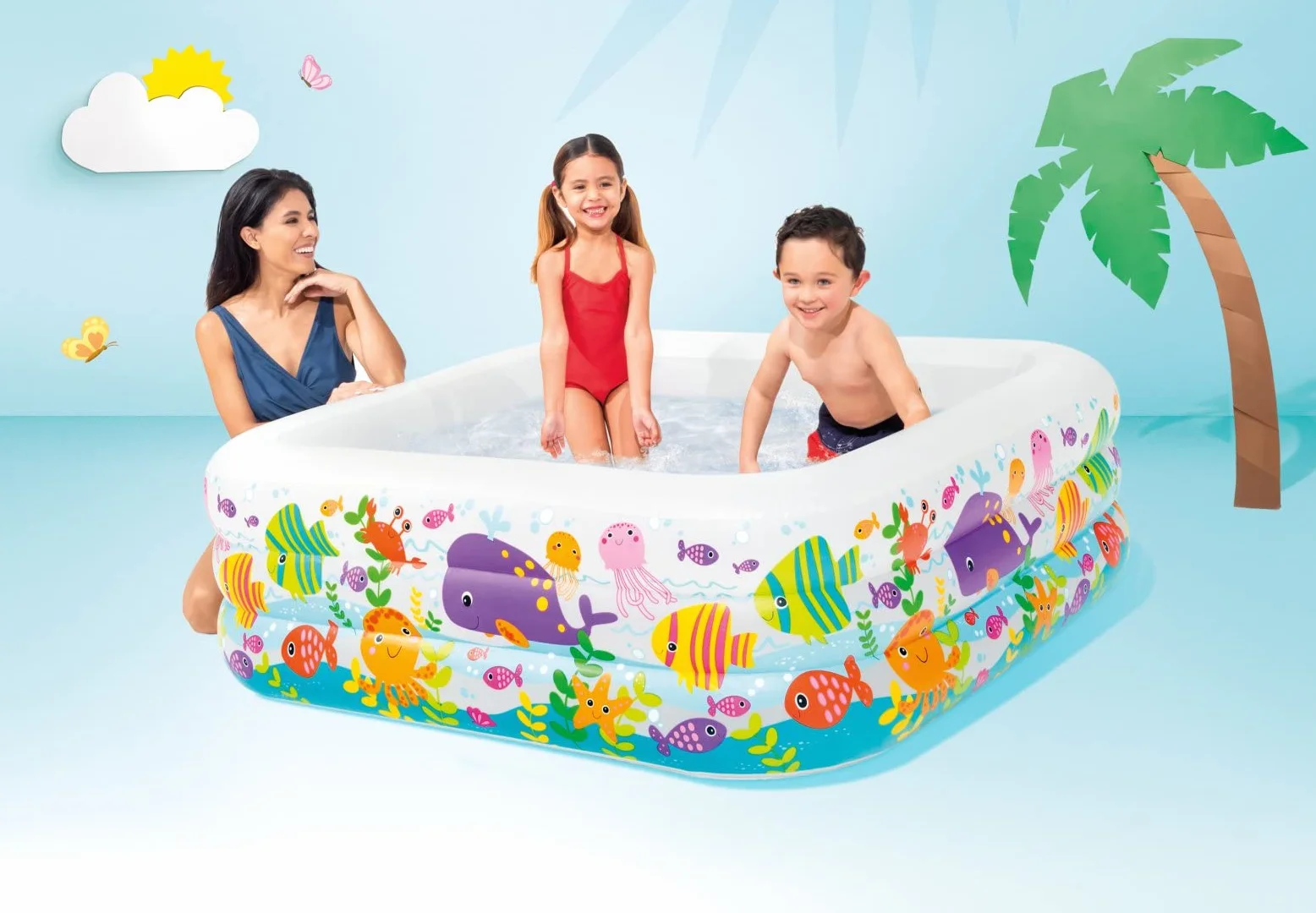 Intex Sea Aquarium Pool Basen dla Dzieci, Nd., 1,59 m x 1,59 m x 50 cm, 340 l