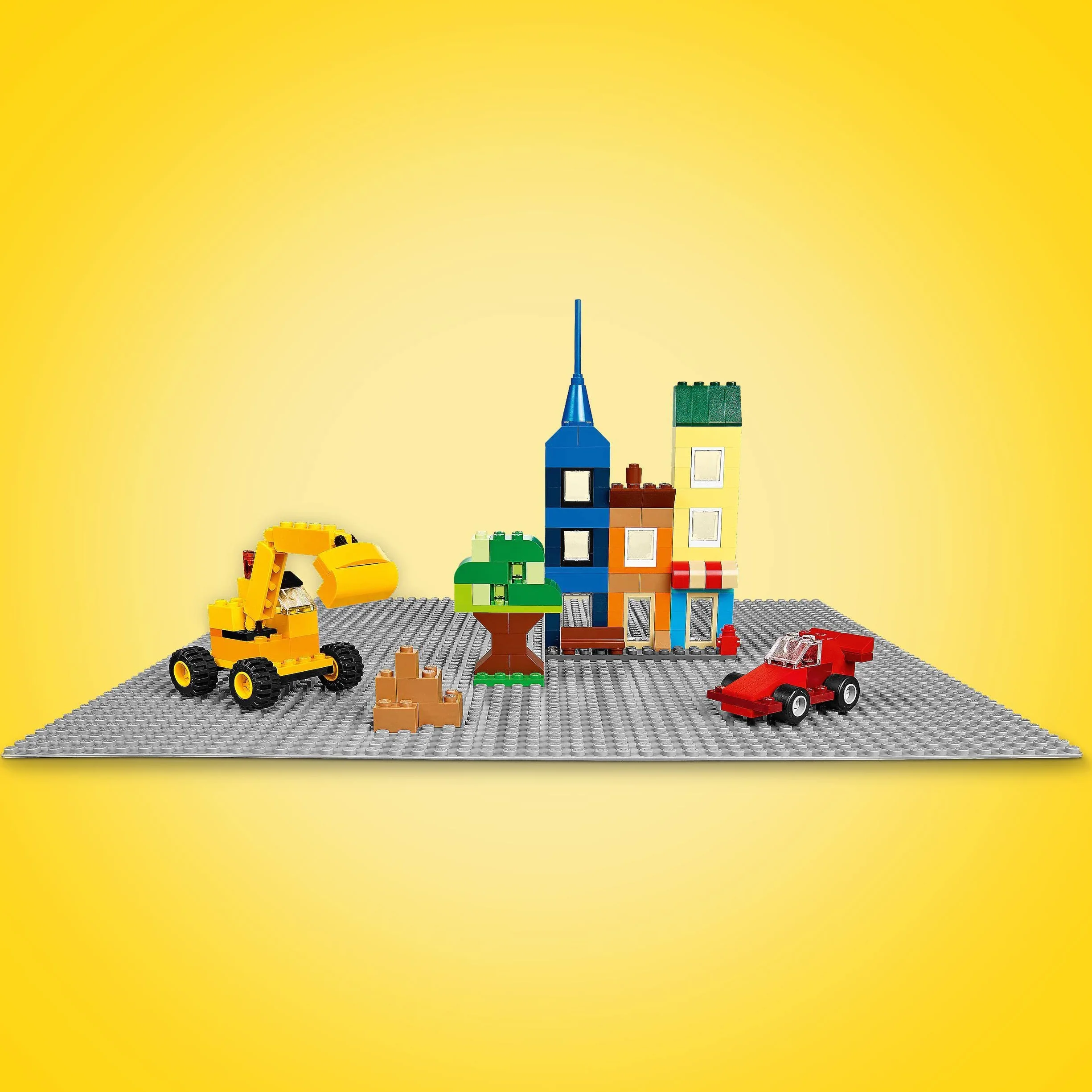 LEGO 11024 Classic Szara Płytka Konstrukcyjna pod Klocki, Pomysł na Prezent na Urodziny dla Chłopców i Dziewczynek od 4 lat