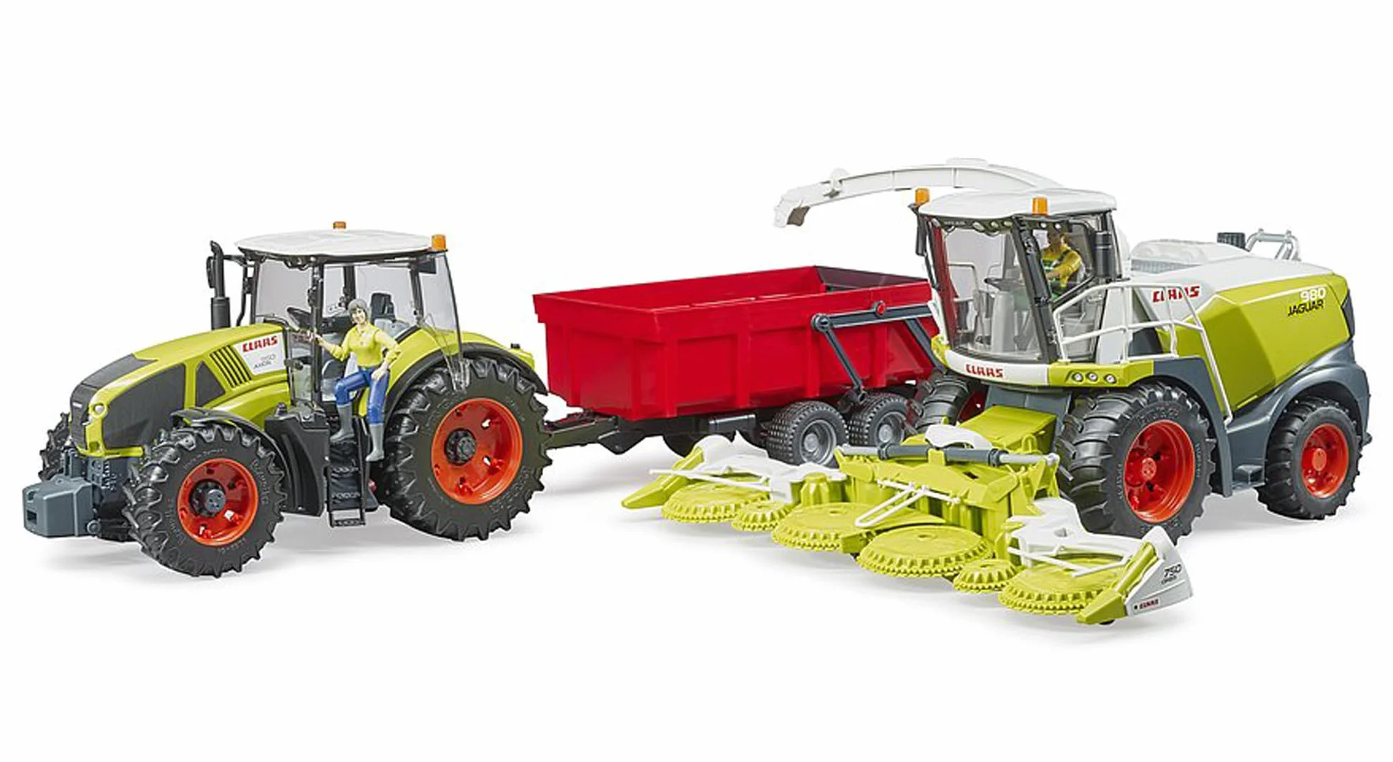 bruder 02134 - Kombajn zbożowy Claas Jaguar 980 - 1:16 Pojazd, Farma, Rolnictwo, Ciągnik, Bulldog, Kombajn, Kukurydza, Praca w polu, Zabawka