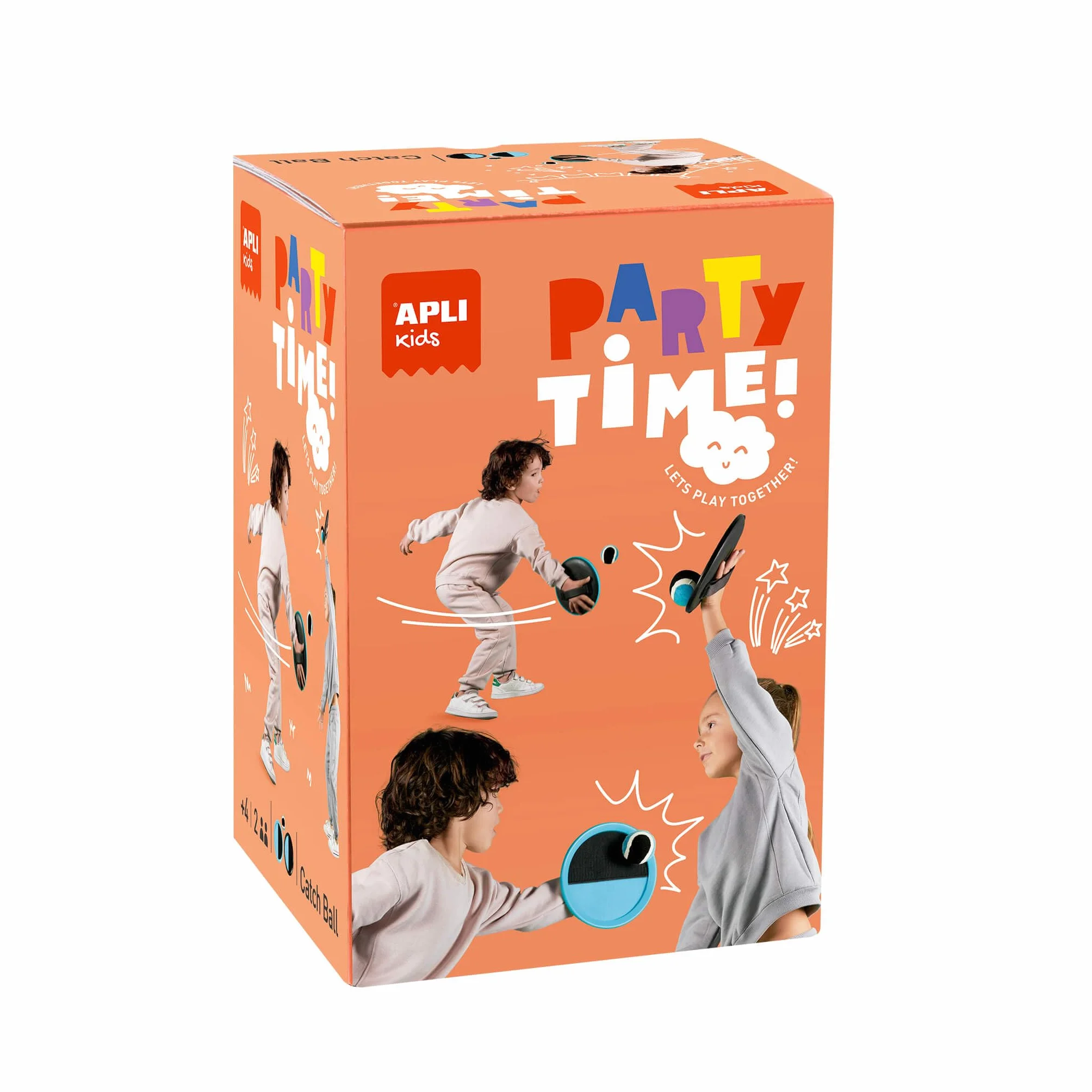 APLI Kids 19562 - Nylonowa gra Catch Ball Rzucanie i odbieranie, zestaw talerzy i piłek dla dzieci, idealny do zabawy na świeżym powietrzu