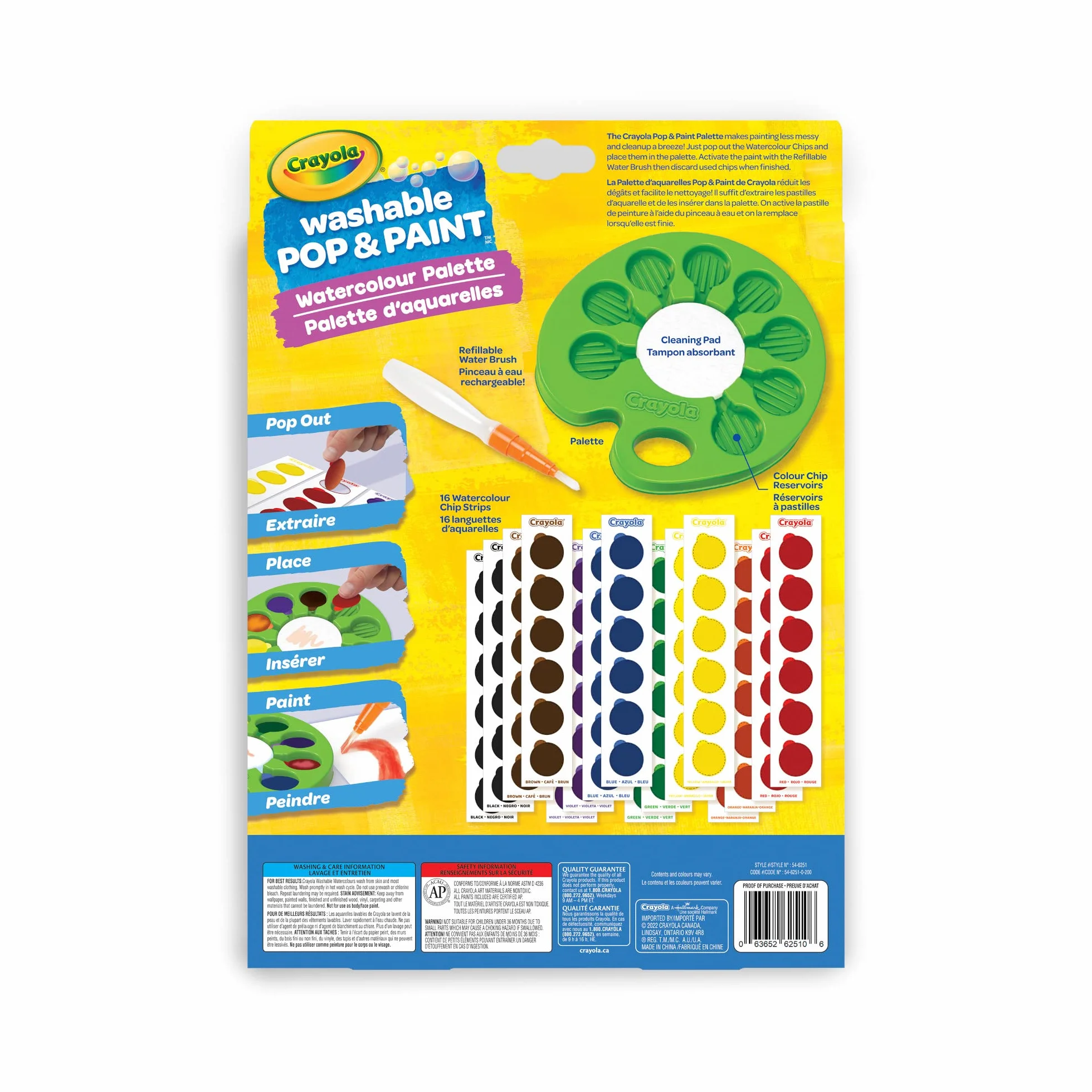 CRAYOLA Zmywalna paleta akwareli pop i farb