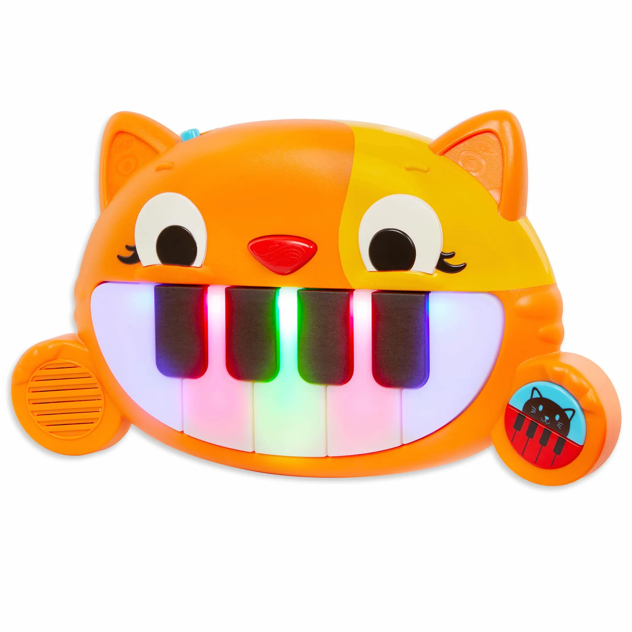 B. Zabawki - Mini Klawiatura Zabawkowa, Fortepian dla dzieci, Piosenki, Dźwięki i Światła, Sensoryczne Zabawki dla niemowląt - Mini Meowsic - 6 miesięcy +