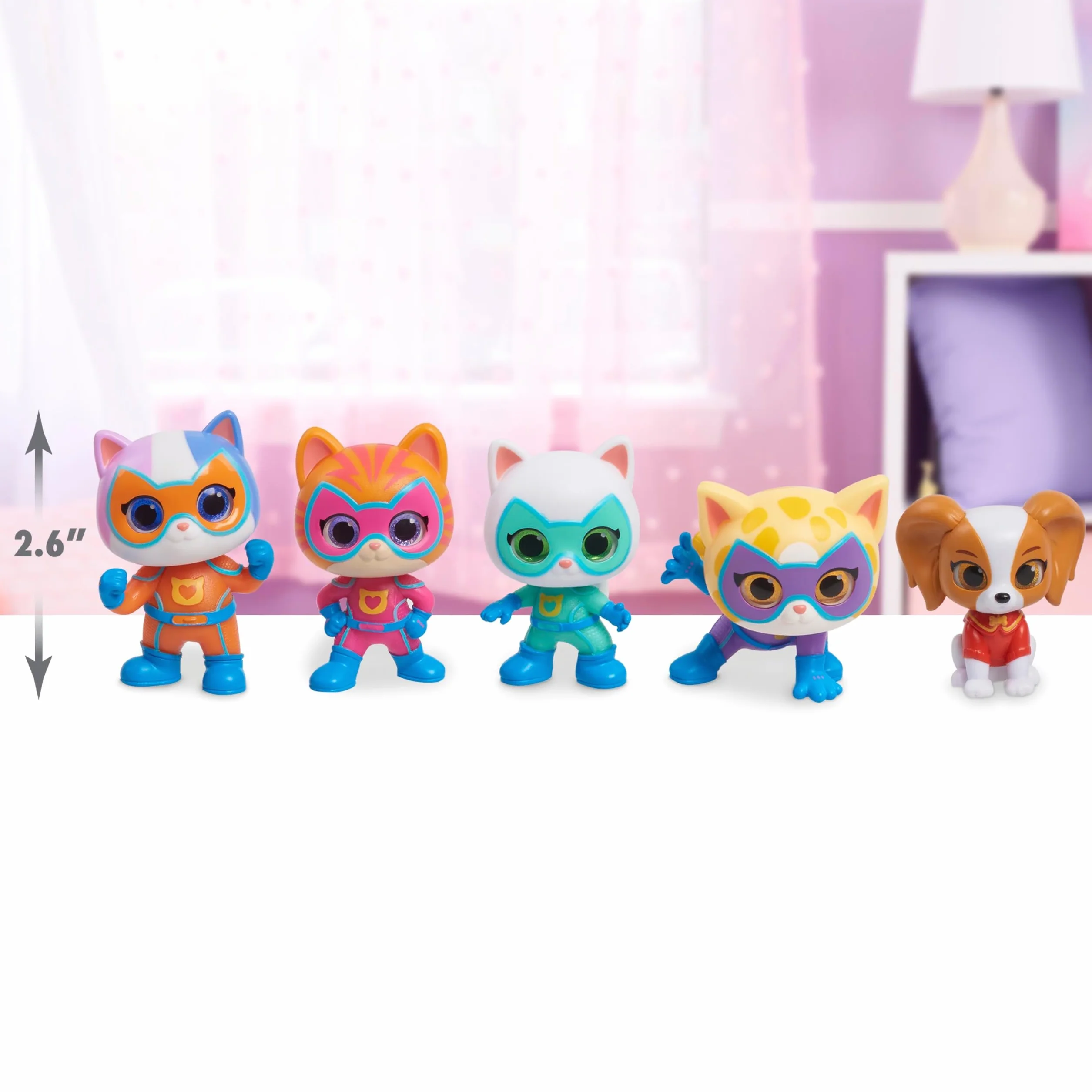 Disney Junior SuperKitties Hero Squad 5-Piece Figure Set
