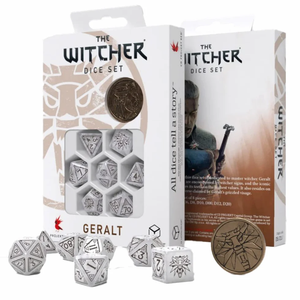 The Witcher Dice Set Geralt The White Wolf 7