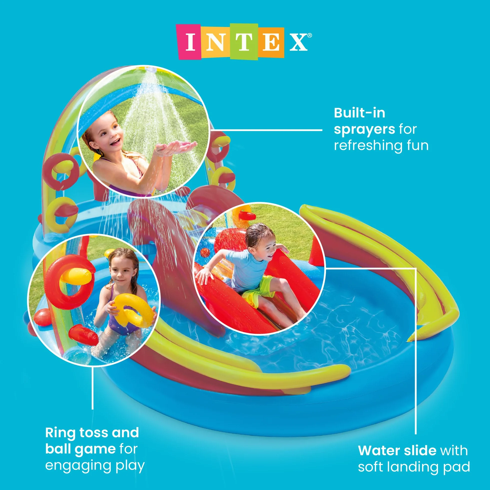 Intex Rainbow Ring Play Centre Wielokolorowy