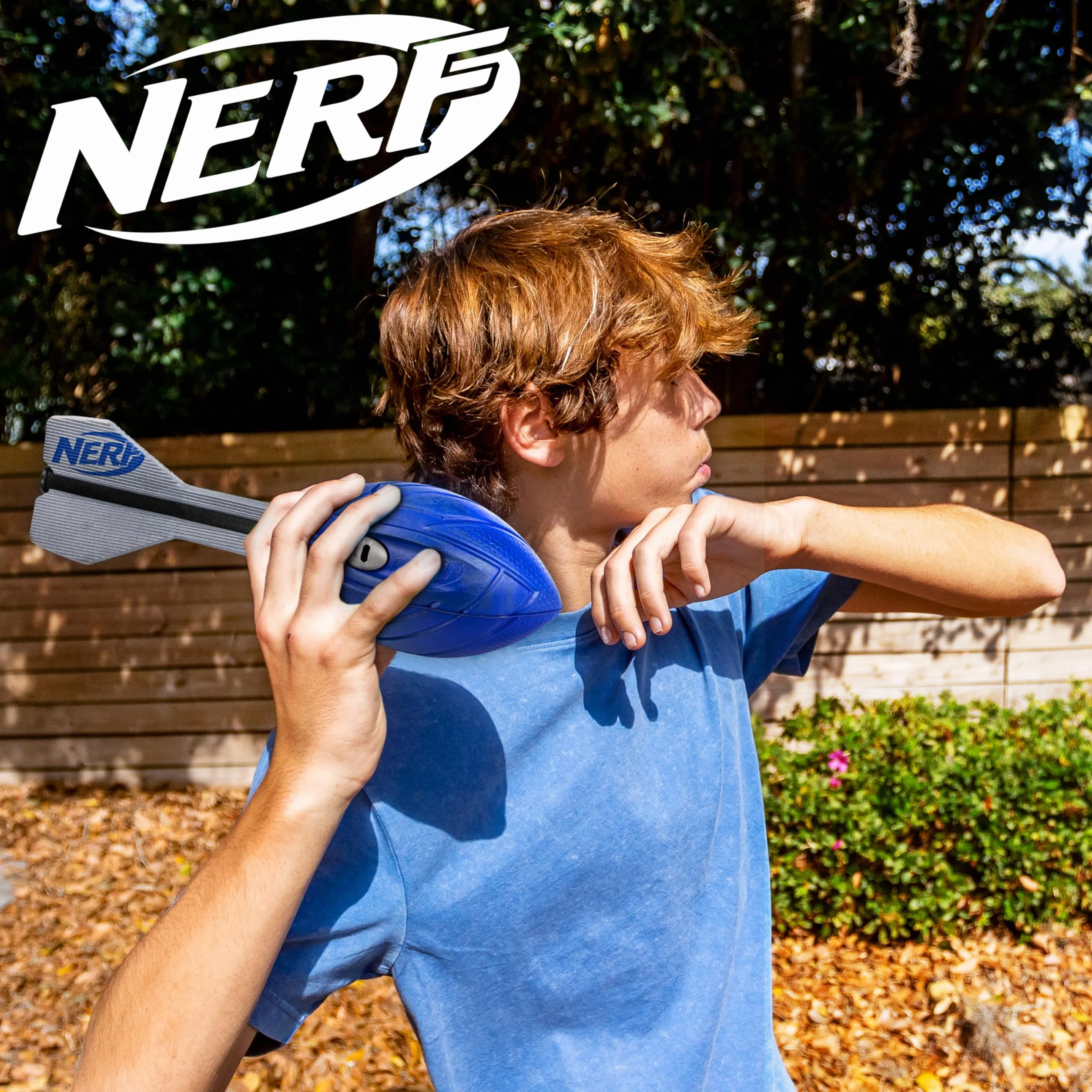 NERF Vortex Aero Howler Foam Ball – Classic Long-Distance Football - Flight-Optimizing Tail - Hand Grip – Indoor and Outdoor Fun