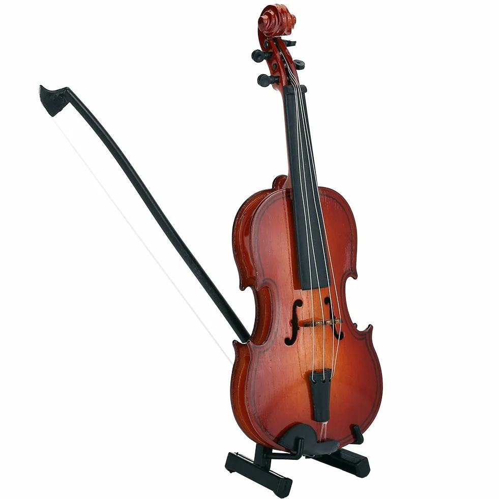 Małe Skrzypce Mini Skrzypce Małe Skrzypce Miniaturowe Skrzypce Drewniane Mini Skrzypce Model Wyświetlacz Ozdoba Muzyczna Symulacja Skrzypce