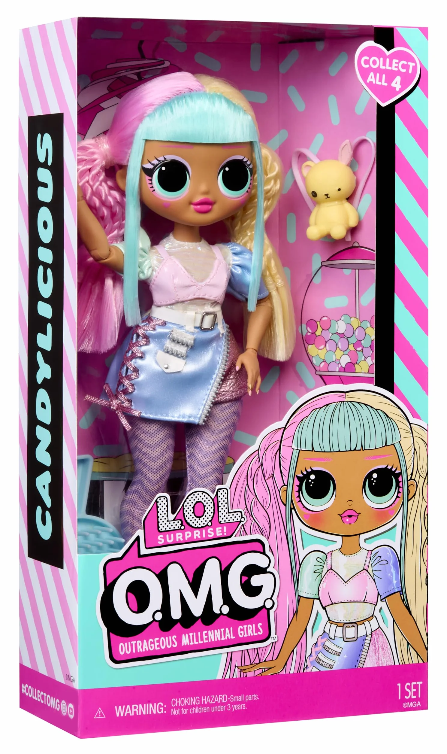 L.O.L. Surprise! OMG Doll - Candylicious - Zawiera 1 Modną Lalkę, w Zestawie Bajeczne Stroje, Zbierz Wszystkie 4