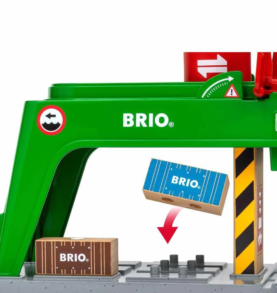 BRIO Dźwig kontenerowy biały