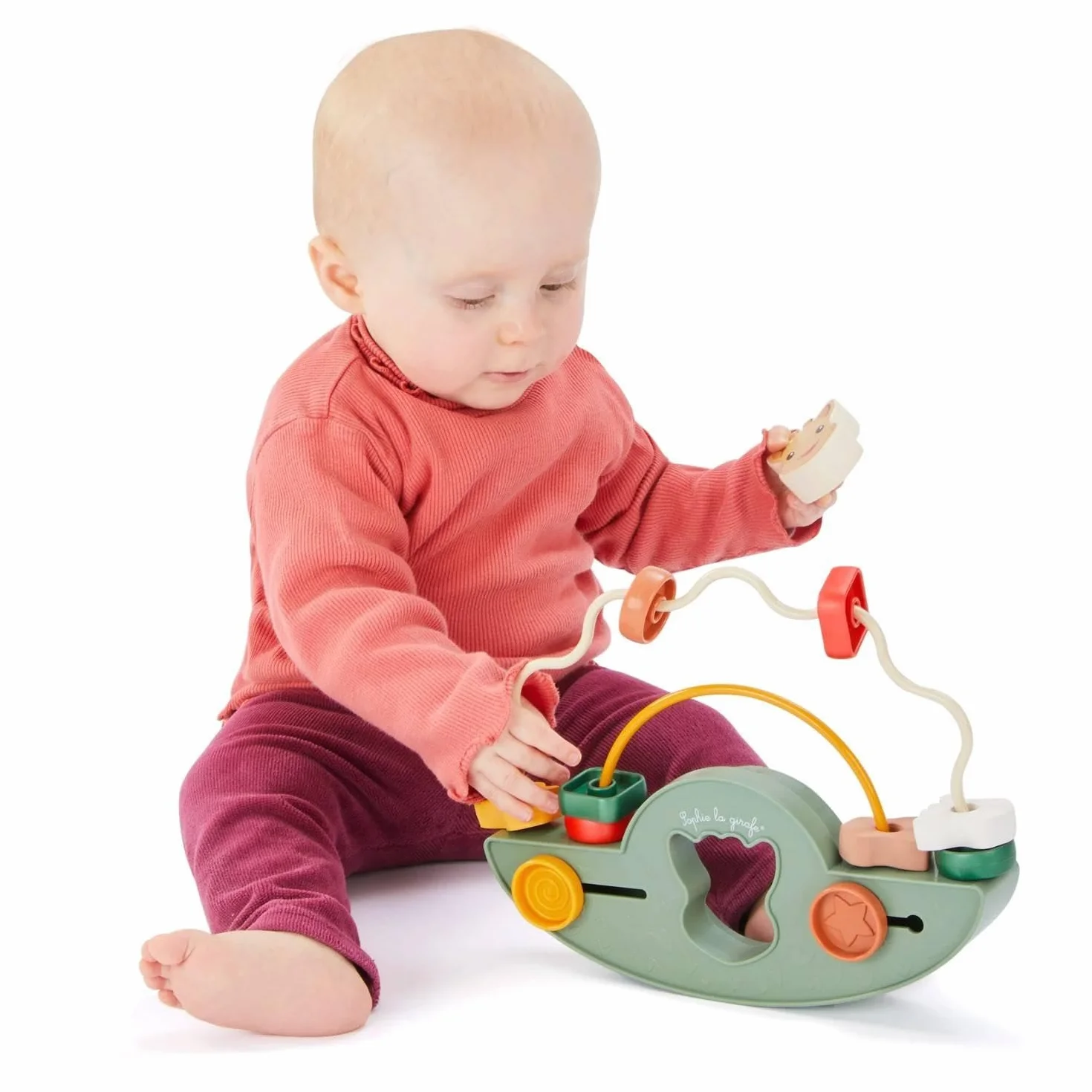 Sophie la Girafe - Edukacyjna drewniana kula dla niemowląt - gra motoryczna i budząca