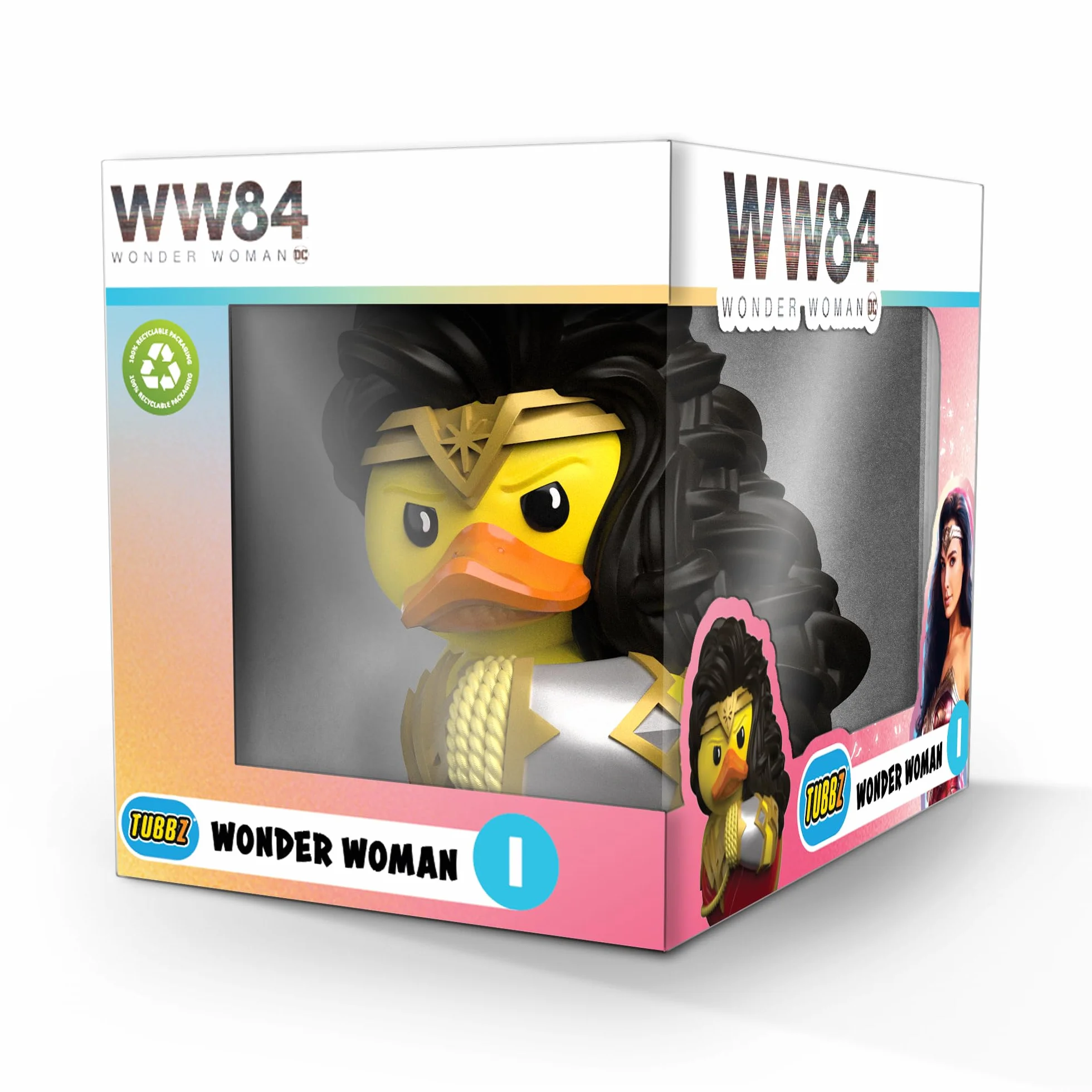 TUBBZ Pudełkowana edycja Wonder Woman kolekcjonerska winylowa gumowa figurka kaczki - oficjalny artykuł DC Comics - komiksy, telewizja, filmy i gry wideo
