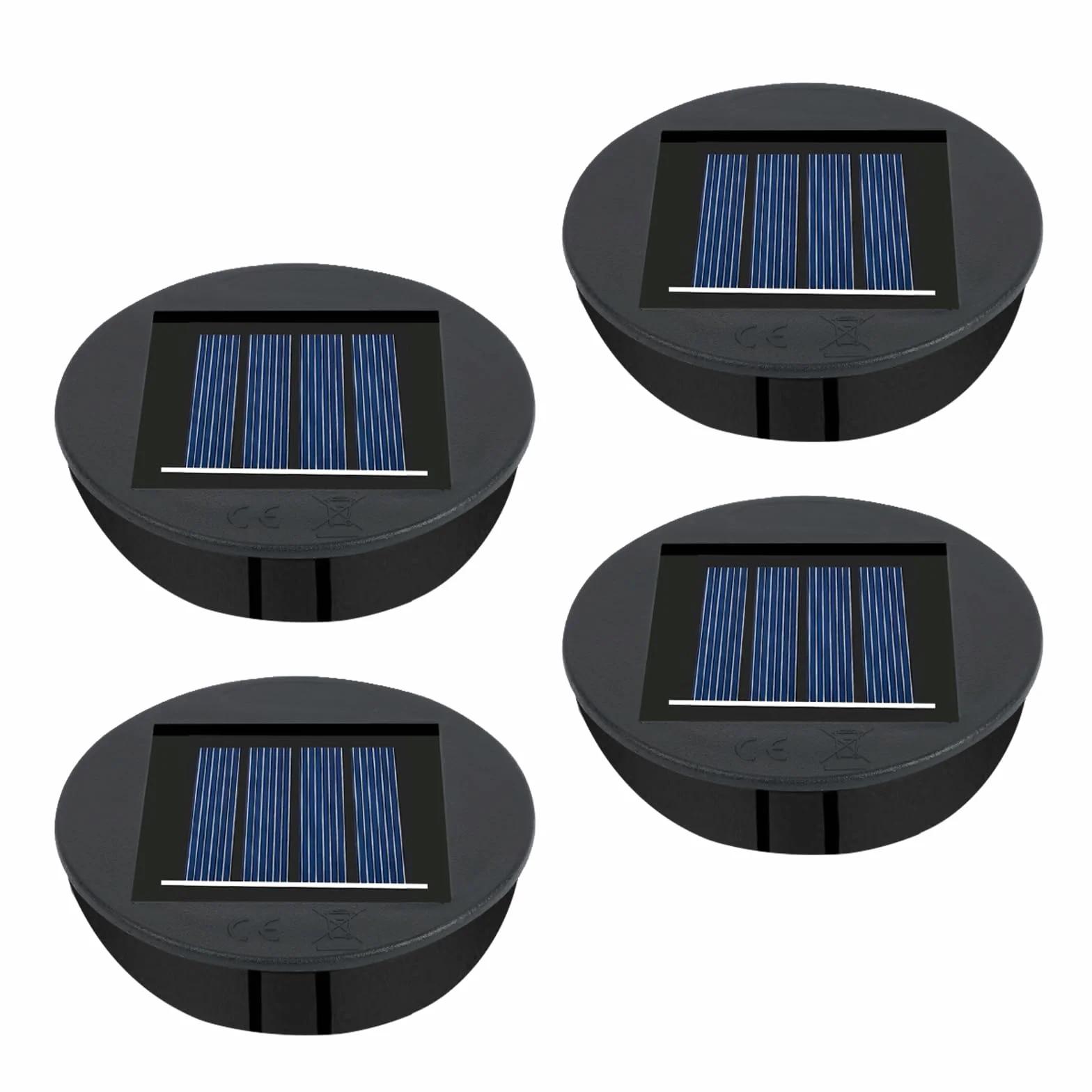 Flintronic 4 szt. Górna wymiana lamp słonecznych, bateria słoneczna, akcesoria zamienne do światła słonecznego, górna część zamienna światła słoneczne do ogrodu dekoracja patio na zewnątrz