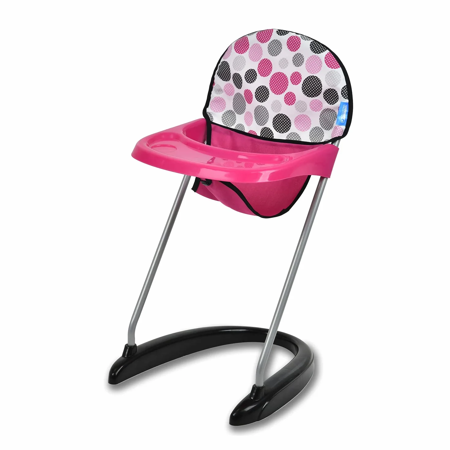 Hauck wysokie krzesełko dla lalek z tacą do posiłku 43 cm Pink Dots