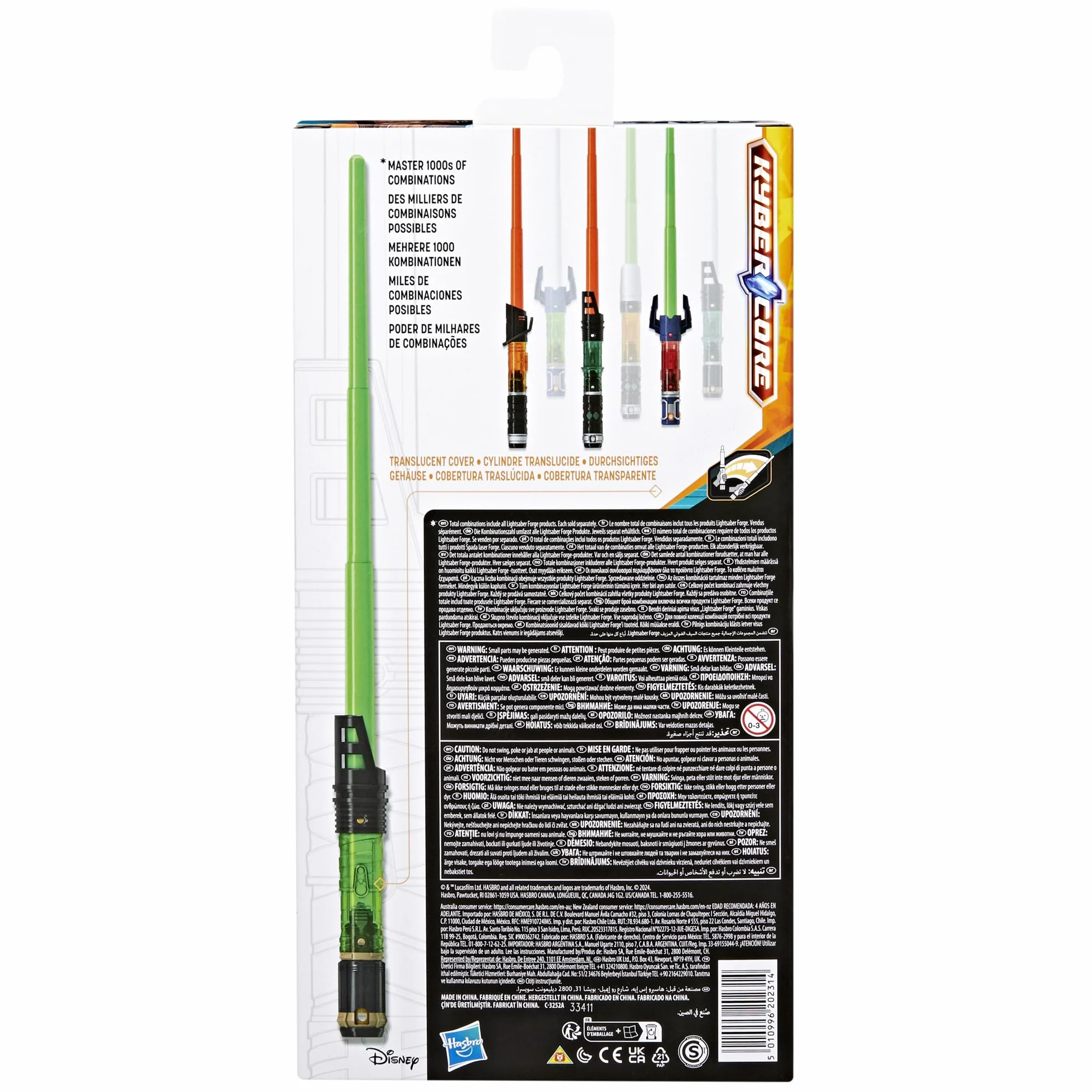 Star Wars Lightsaber Forge Kyber Core, Luke Skywalker, zielony konfigurowalny miecz świetlny