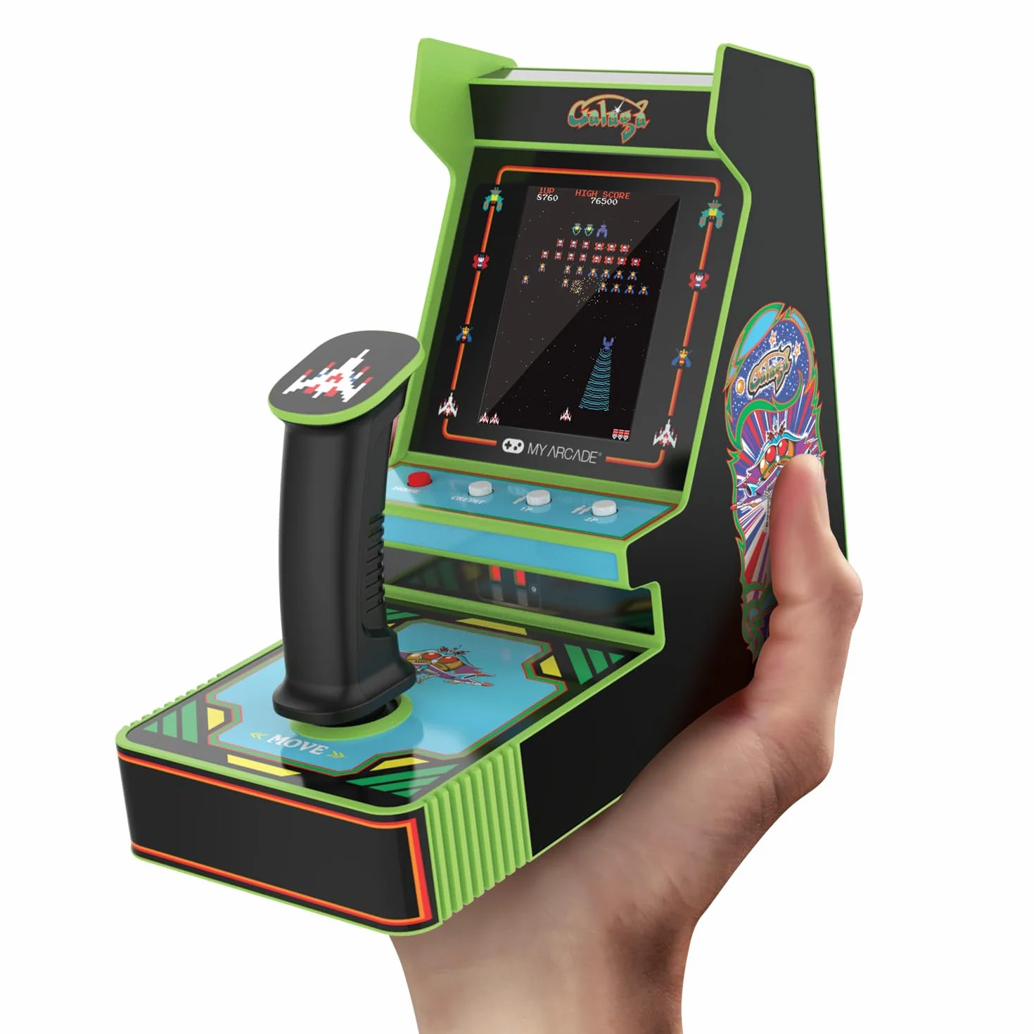 My Arcade DGUNL-7000 Galaga/Galaxian Joystick Player Portable Retro Arcade (2 GAMES IN 1)