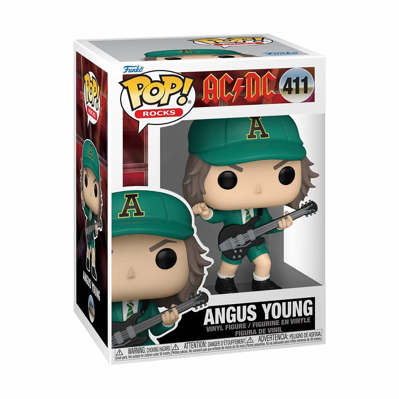 Funko POP! Rocks: AC/DC - Angus Young - (Zielony) - Kolekcjonerska figurka winylowa - Pomysł na prezent - Oficjalny towar - Zabawki dla dzieci i dorosłych - Fani muzyki