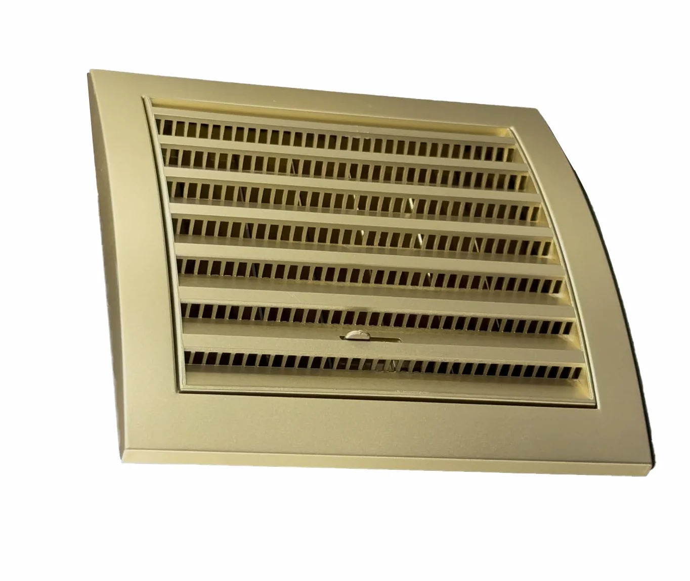 H&C VENT Kratka wentylacyjna, prostokątna, złota, 190 x 190 mm, Ø 150 mm, z suwakiem, ochrona przed owadami, z tworzywa sztucznego, ochrona przed warunkami atmosferycznymi, osłona na zewnątrz – kratka