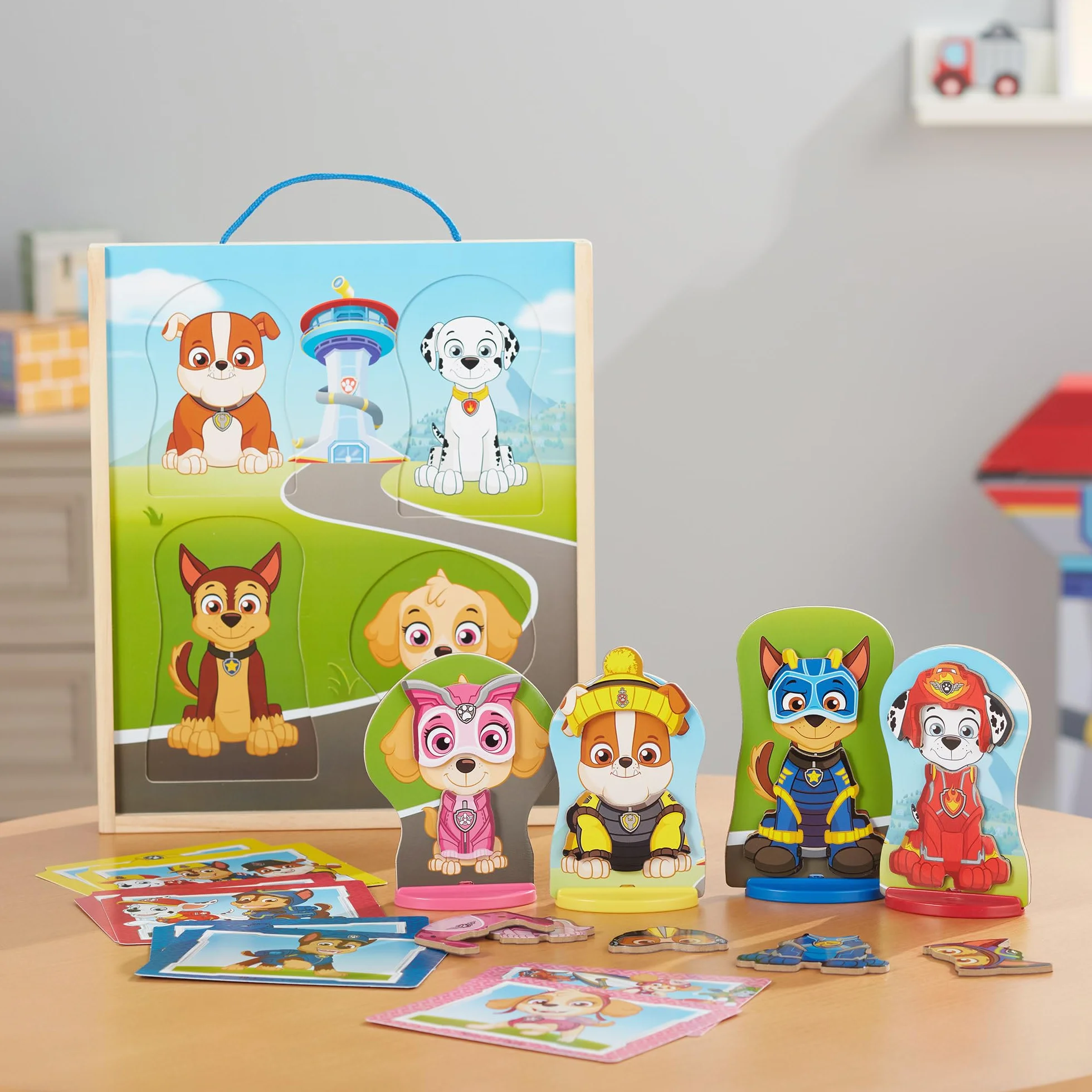 Magnetyczna drewniana przebieranka do kreatywnej zabawy PAW Patrol Melissa & Doug (64 elementy)