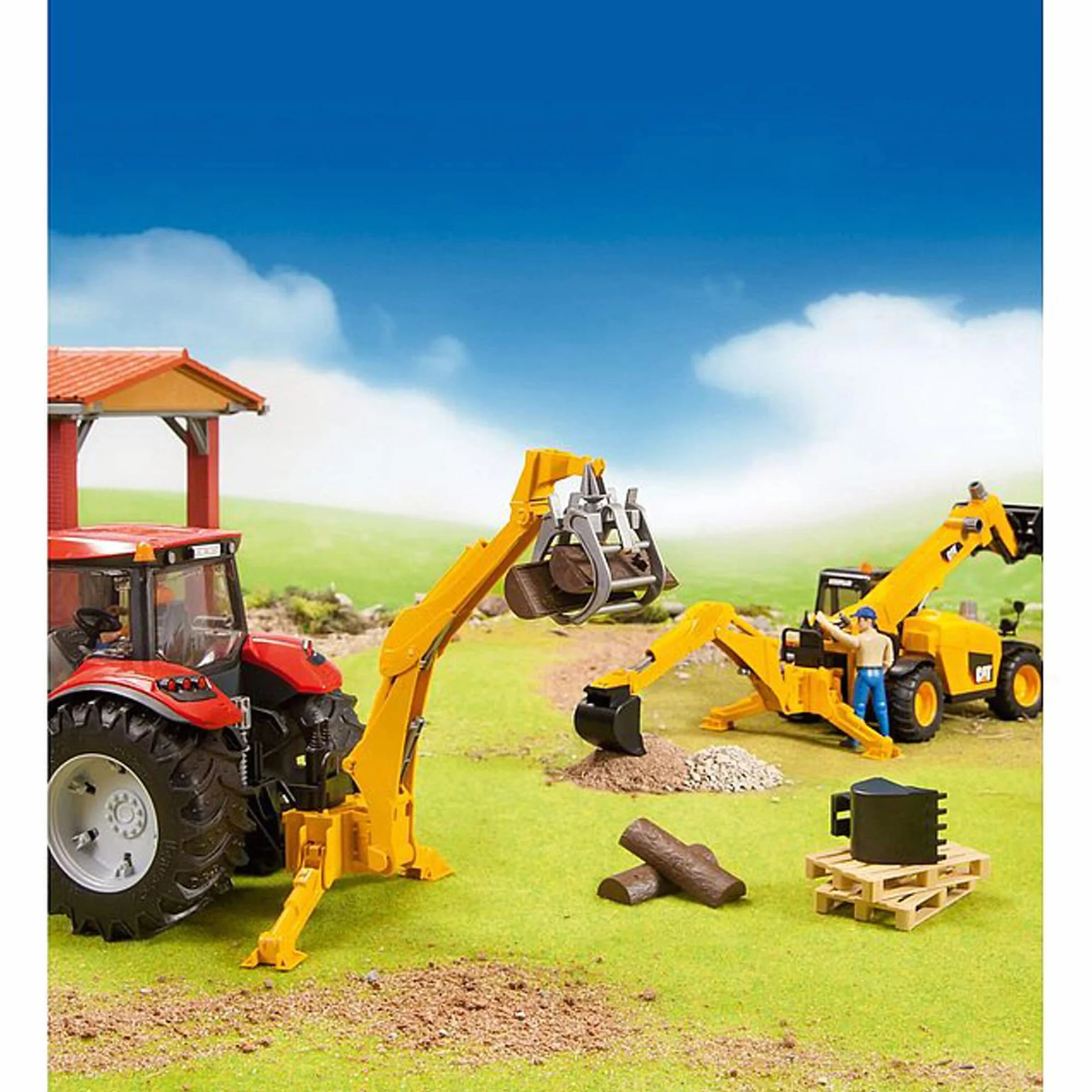 bruder 02141 - Ładowarka teleskopowa Caterpillar - 1:16 Pojazd budowlany, Plac budowy, Ładowarka, Zabawka