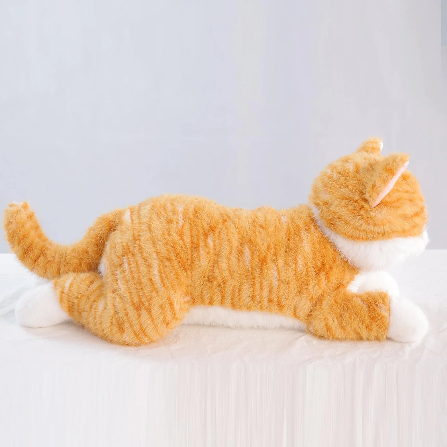 Ciężki pluszowy kot – ważony kot (45 cm/60 cm) – 0,9 kg/2,1 kg – szary, pomarańczowy, czarny – miękka zabawka uspokajająca dla dzieci i dorosłych