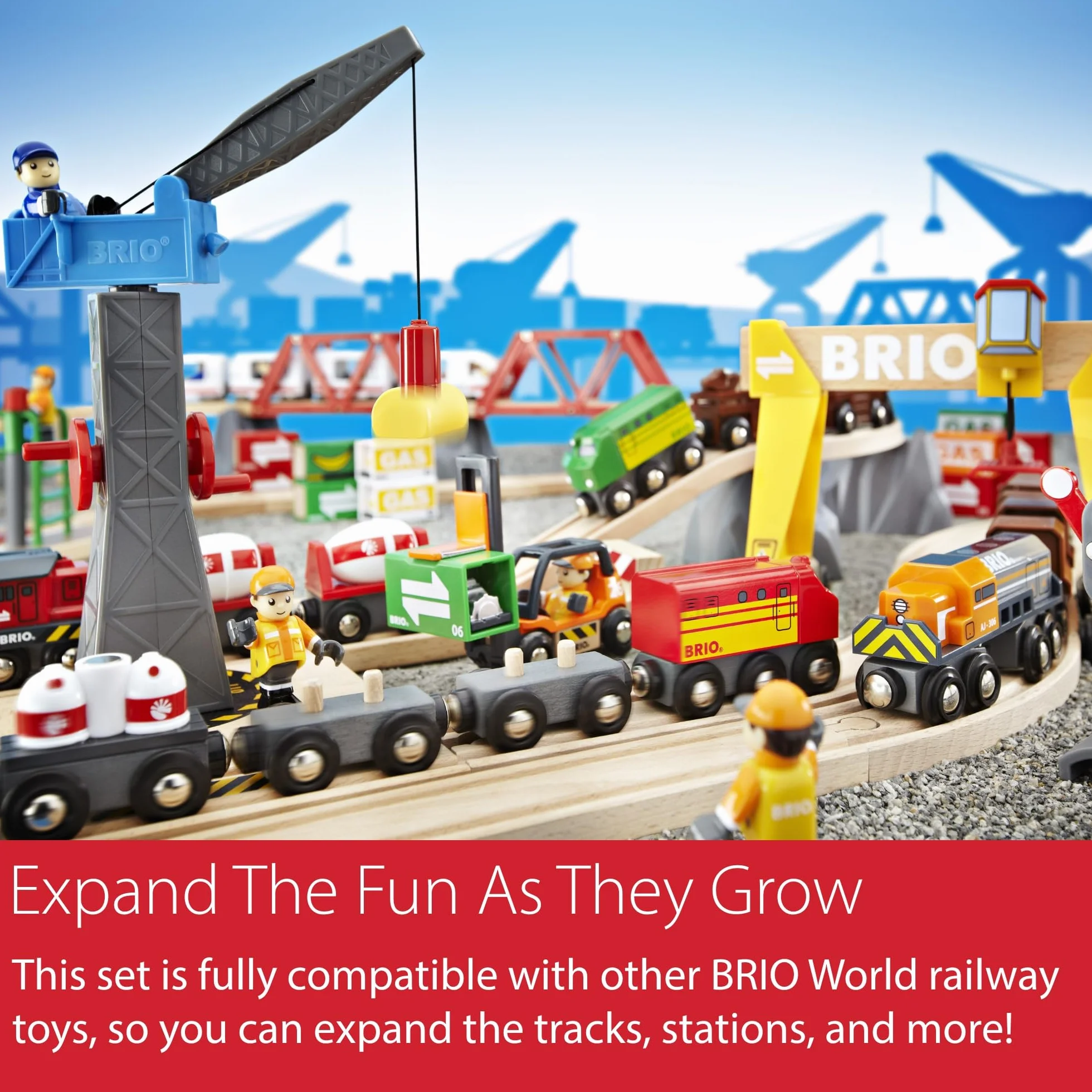 BRIO World 36010 Gebirgs-Frachten Set Deluxe - Eisenbahn-Spaß auf Mehreren Ebenen mit viel Zubehör - Viele Spielmöglichkeiten durch frei kombinierbare Elemente - Für Kinder ab 3 Jahren