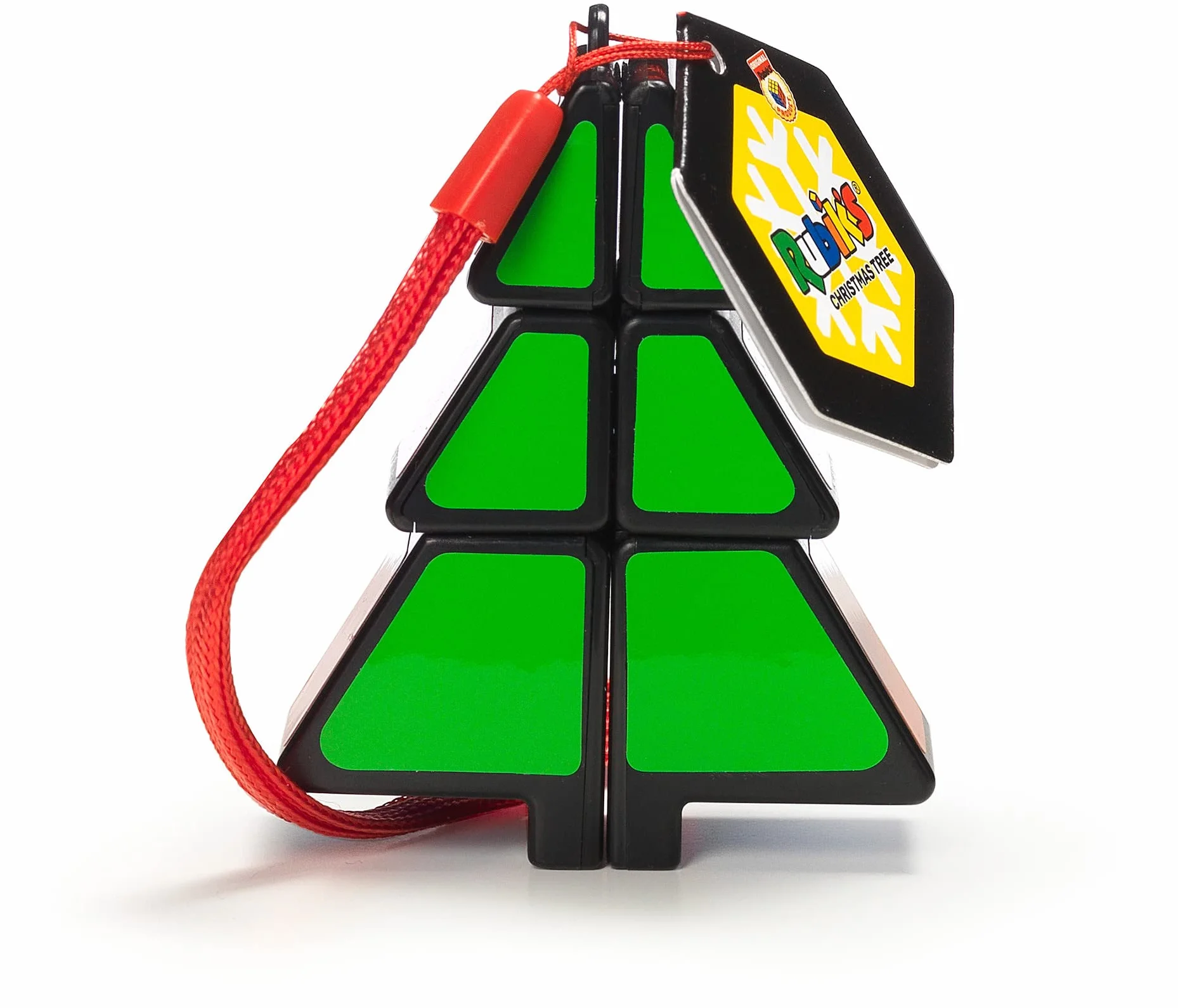 RUBIK'S Cube Jodła Bożego Narodzenia - Gra puzzle dla dorosłych i dzieci Rubik's - Mini puzzle Breloczek Jodła Format 1x2x3 Motyw bożonarodzeniowy - Dekoracja choinkowa - Rozwiązywanie problemu -