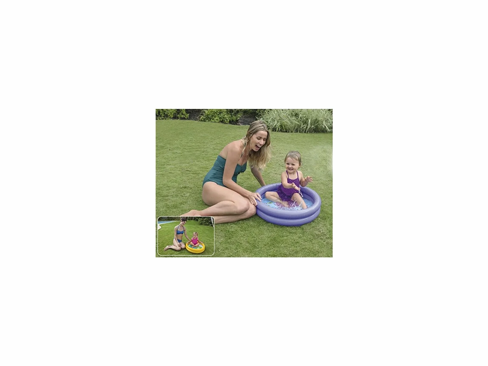 Intex Basen dla Dzieci 61 x 15 cm Żółty Fioletowy