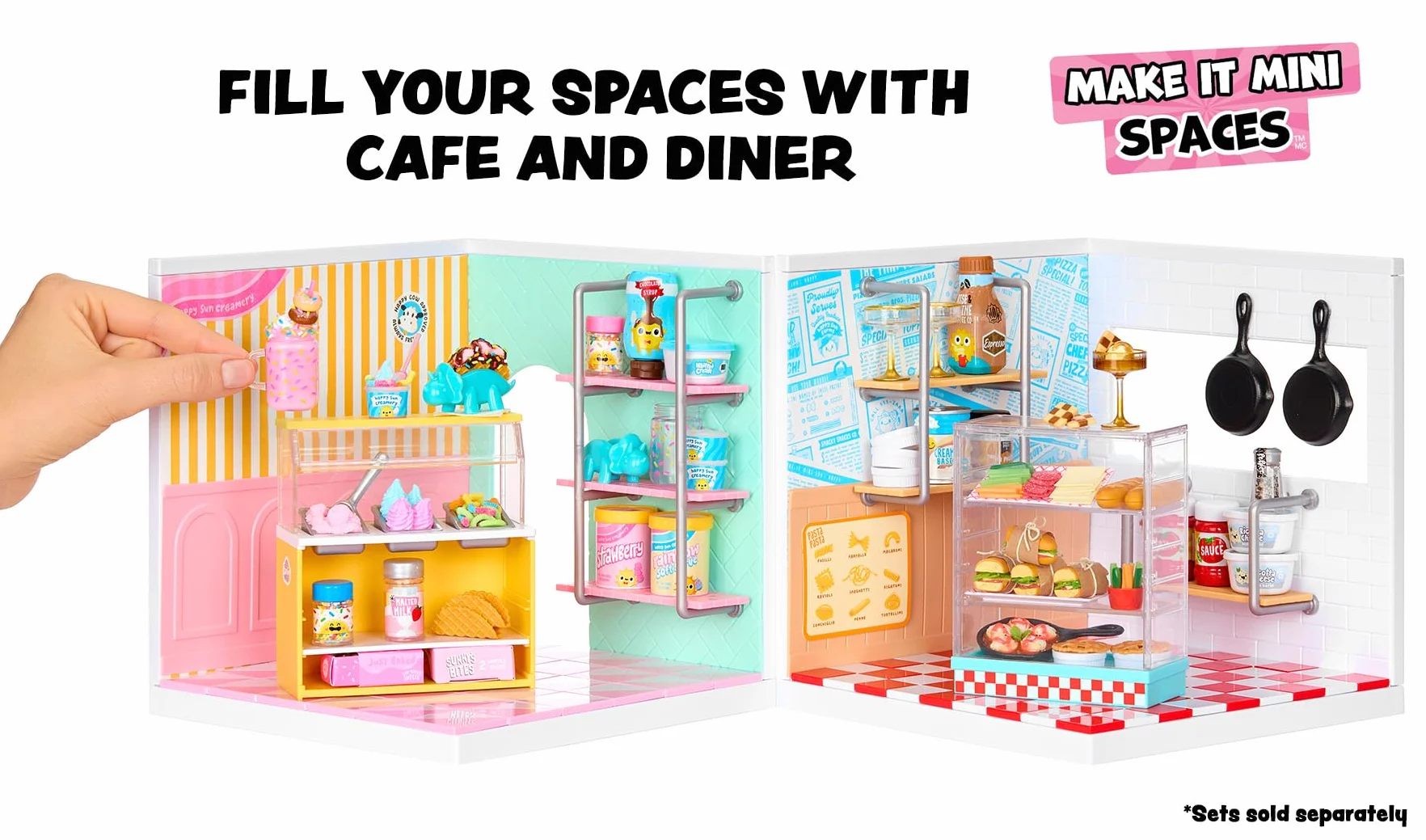 MGA's Miniverse Make It Mini Diner Series 4 - Mini Przedmioty Kolekcjonerskie, Pudełko Niespodzianka, Majsterkowanie, Zabawa Żywicą, Repliki Żywności, Dla Dzieci 8+, NIEJADALNE