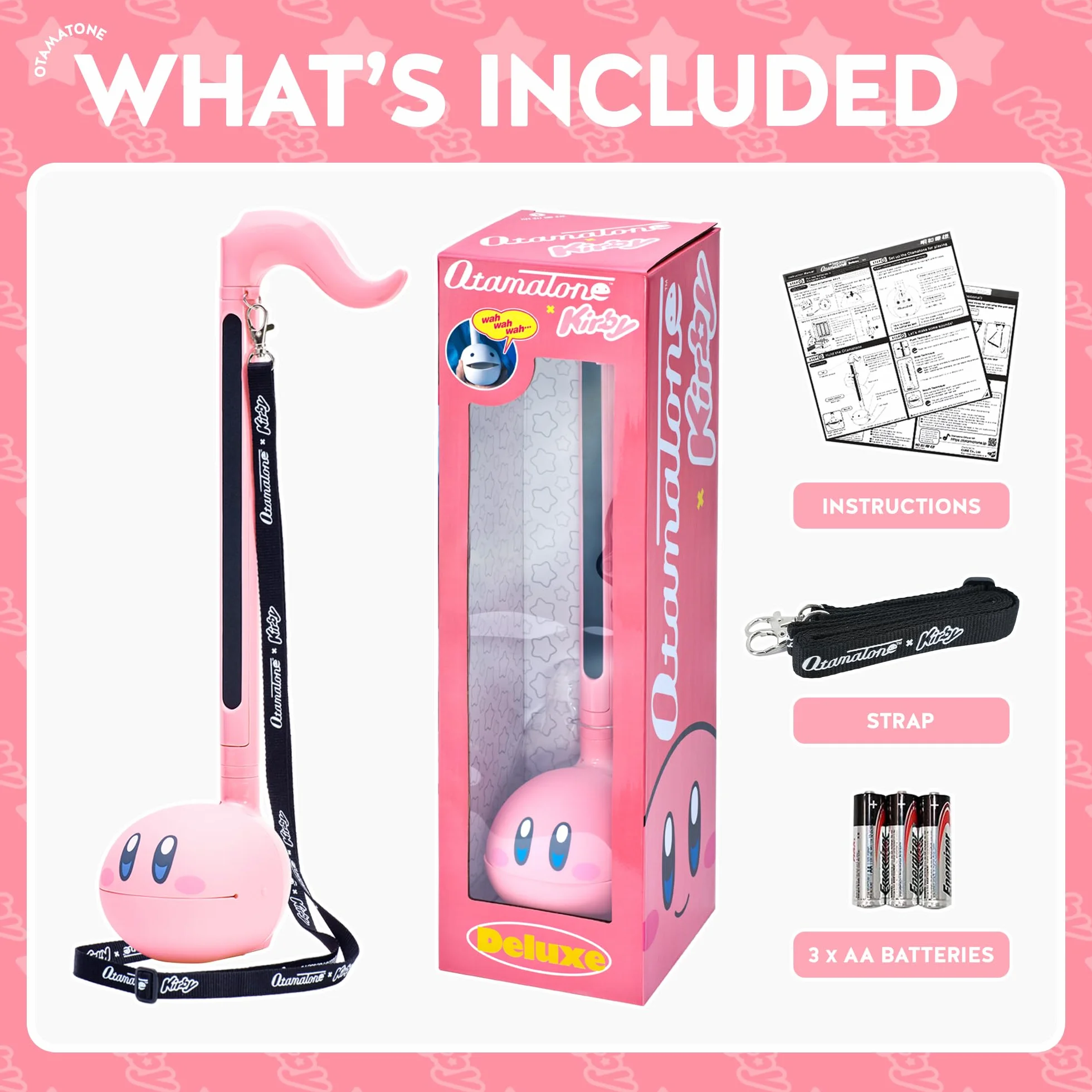 Otamatone Deluxe Kirby Japoński elektroniczny instrument muzyczny syntezator dotykowy