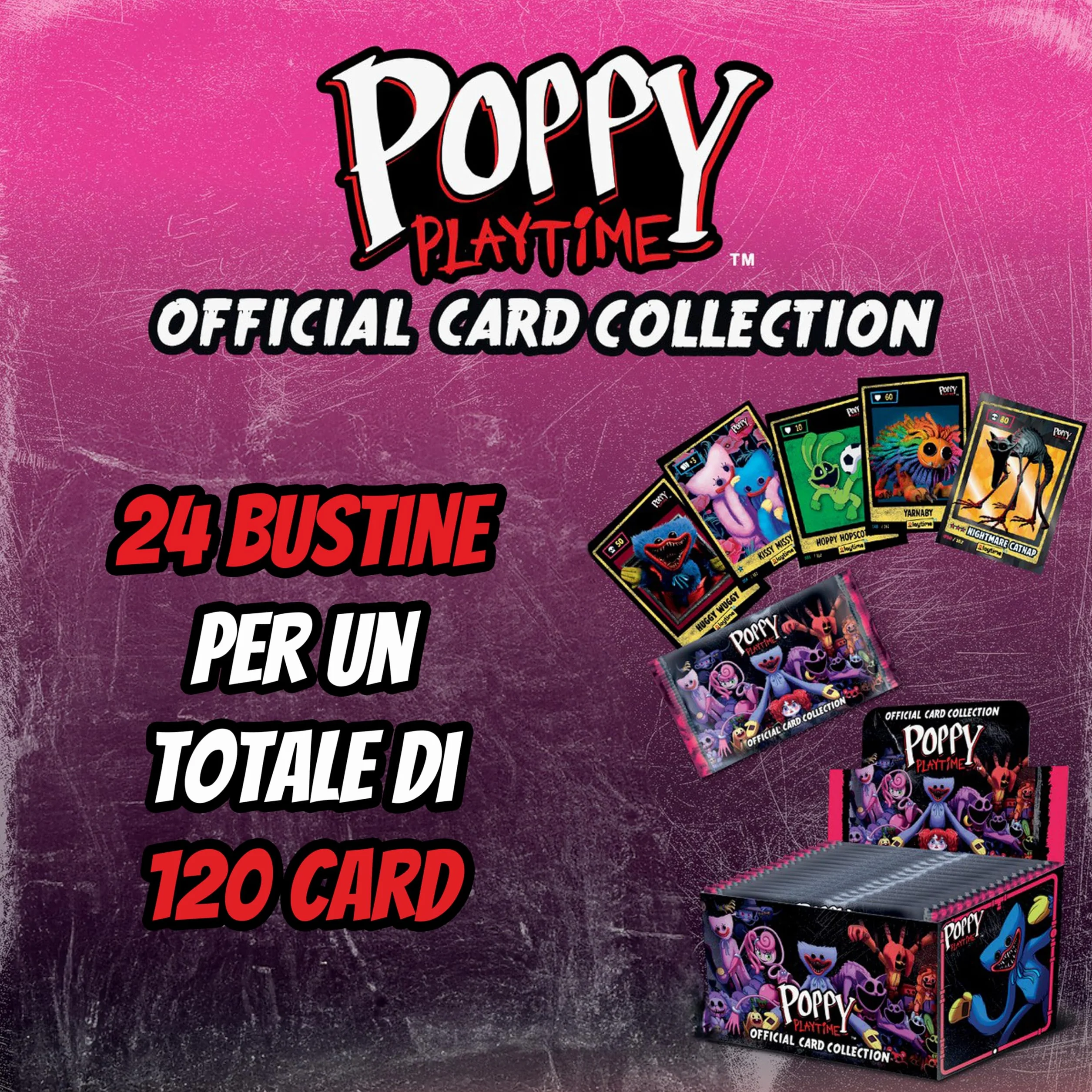 POPY PLAYTIME 24 oficjalne torebki Diramix, każda saszetka zawiera 5 kart kolekcjonerskich