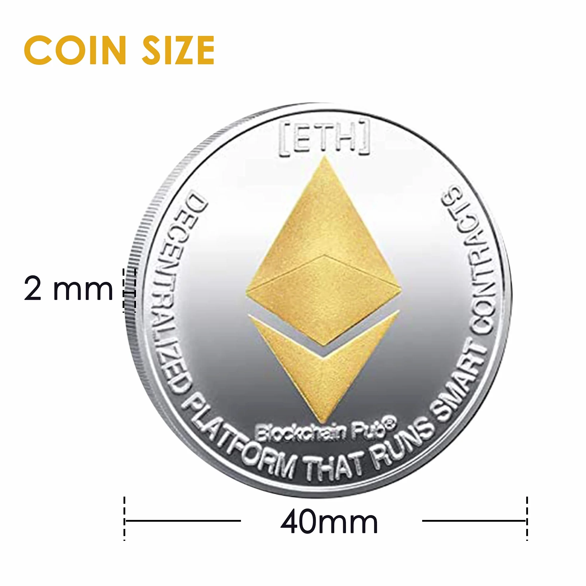 Krisler Bitcoin Coin Collector Zestaw upominkowy do fizycznej kryptowaluty | Bitcoin (BTC), Ethereum (ETH), Litecoin (LTC), Ripple (XRP), EOS (EOS), Dogecoin (Doge), Gold i Silver (6 paczek)