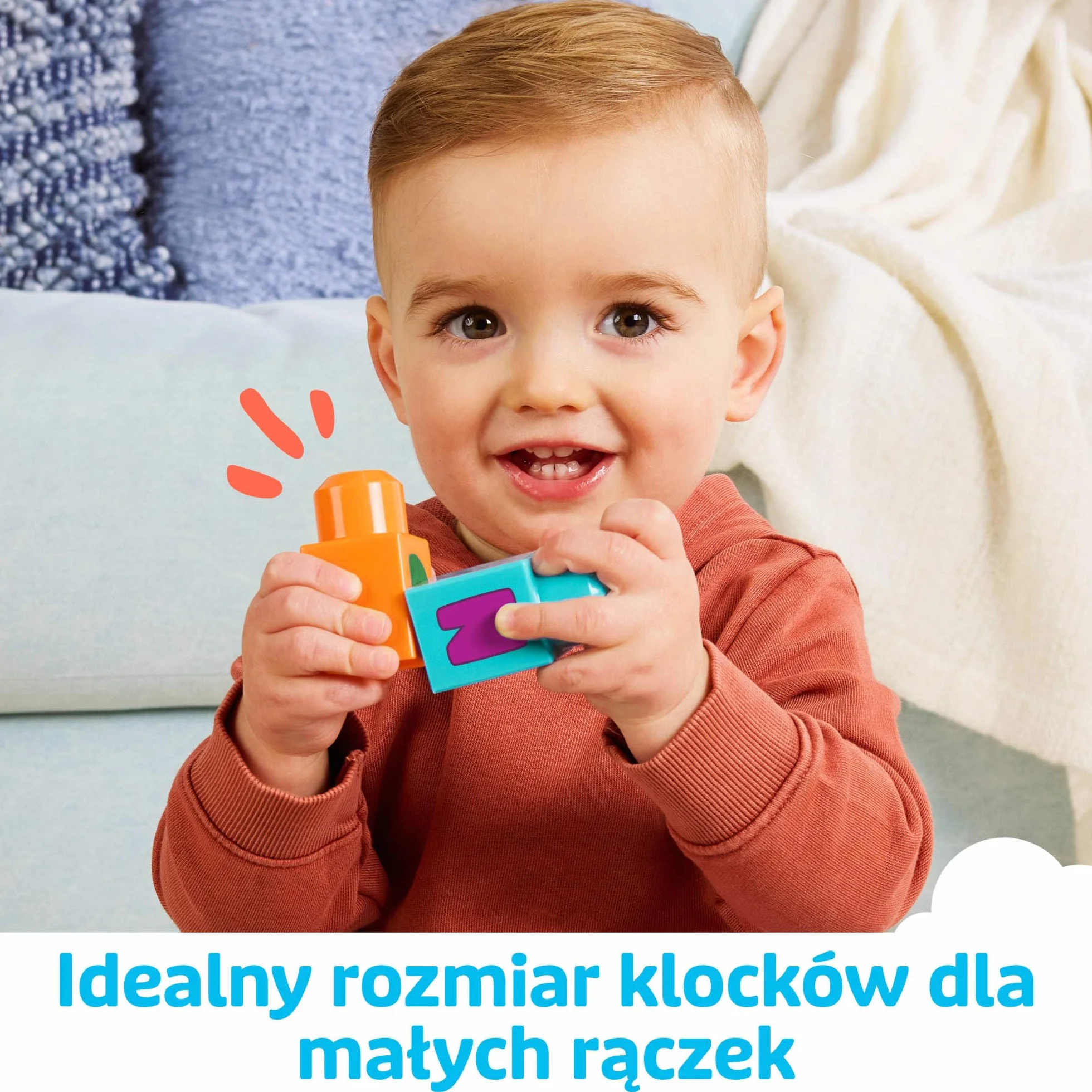 Mega Bloks Muzyczny Pociąg ABC z klockami z literkami odtwarzający realistyczne dźwięki i muzykę, FWK22