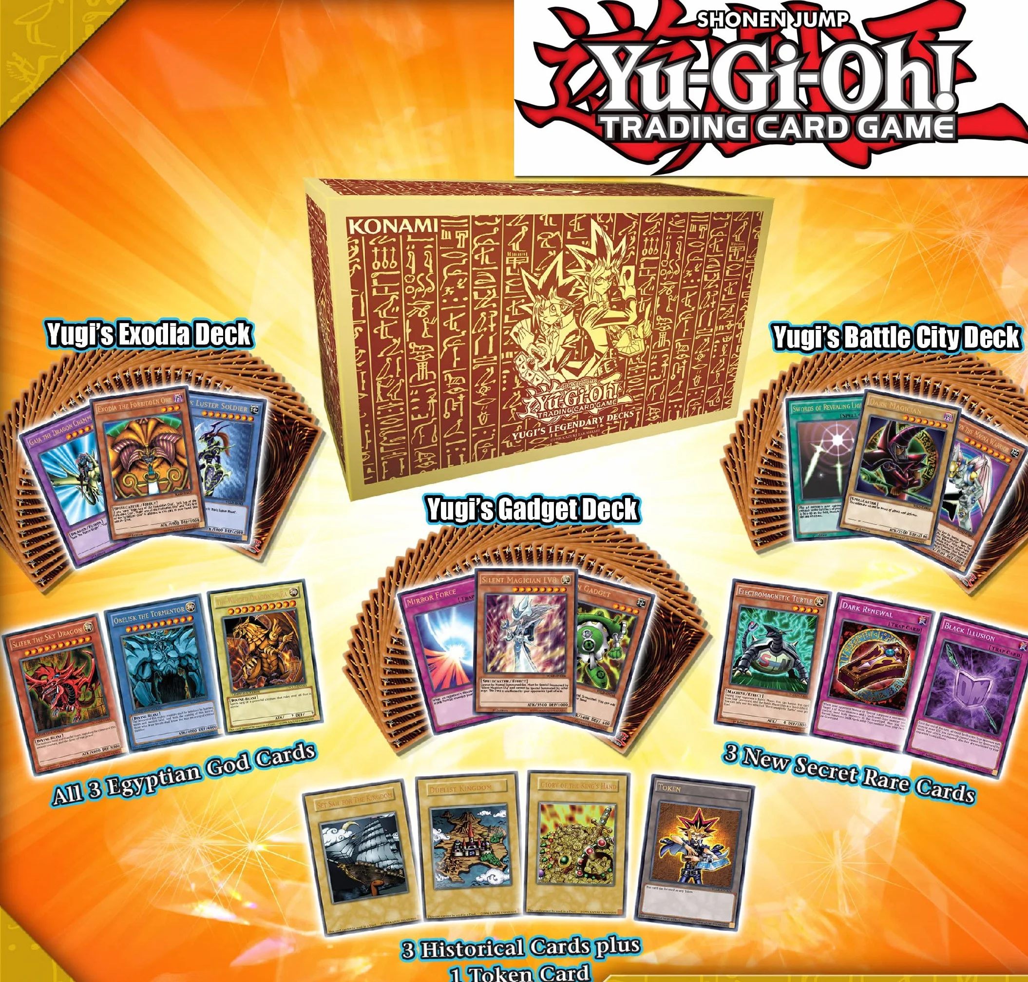 Yu-Gi-Oh! King of Games Yugi Legendarne Pokłady Zestaw Pudełek Świątecznych Złoty
