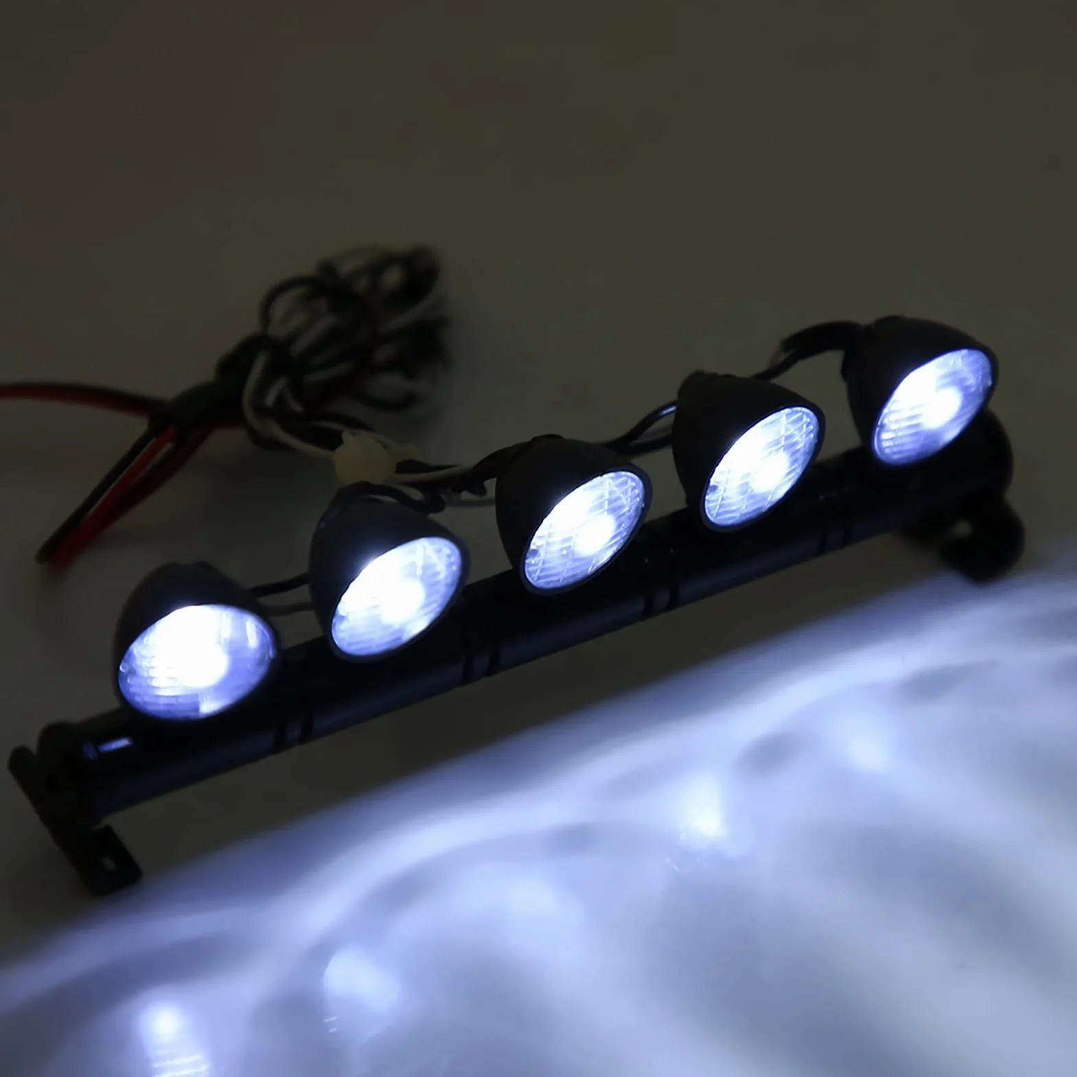 Wpl B16 B36 Metalowa Listwa świetlna LED 5 Diod Reflektor Akcesoryjny dla Axail Scx10 RC Samochód 1/10