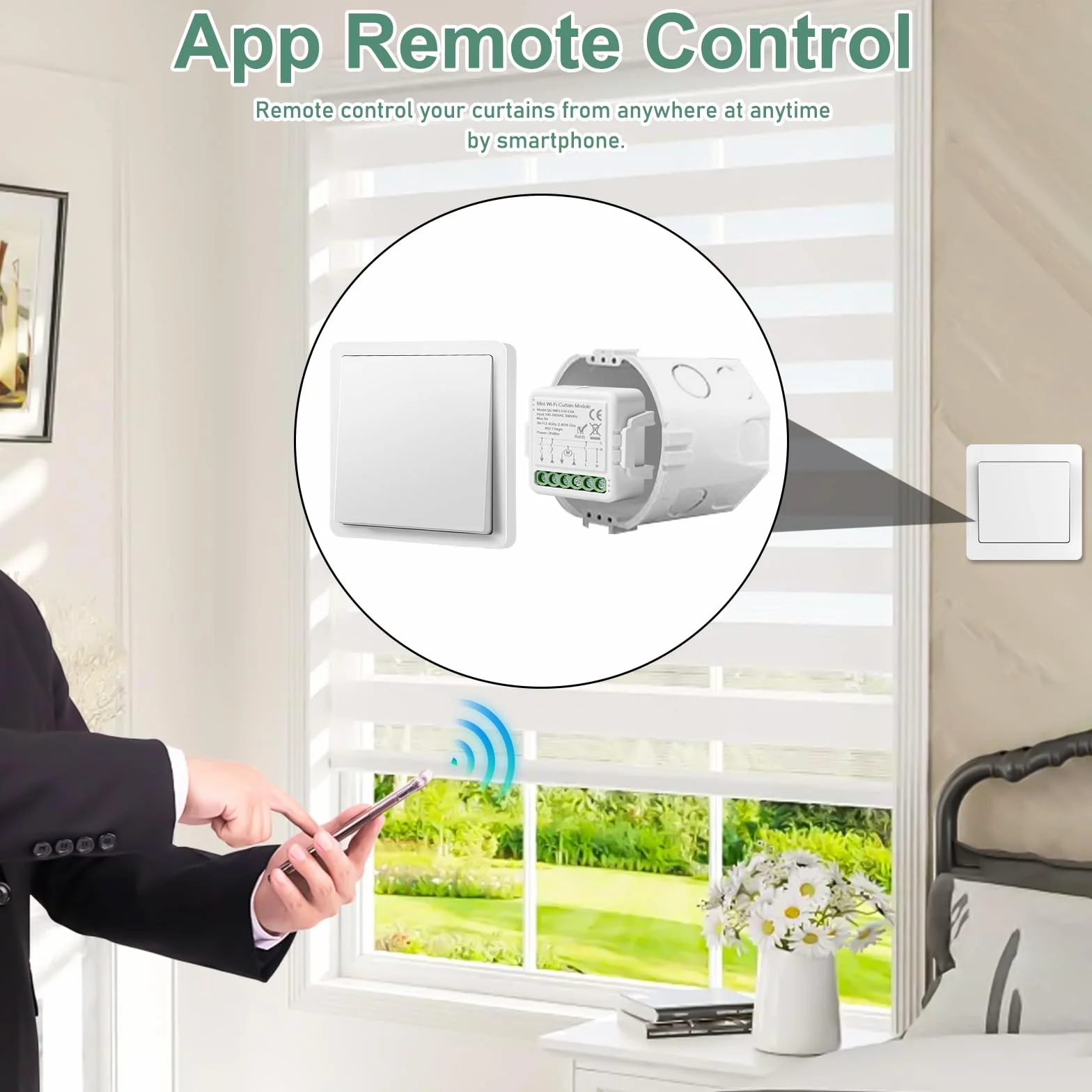 Moduł przełącznika rolet WiFi, 3 sztuki, Tuya WiFi, moduł 2,4 GHz, sterowanie Alexa Smart, sterowanie za pomocą aplikacji, programator czasowy do silnika rolety, działa z Alexa/Google Home
