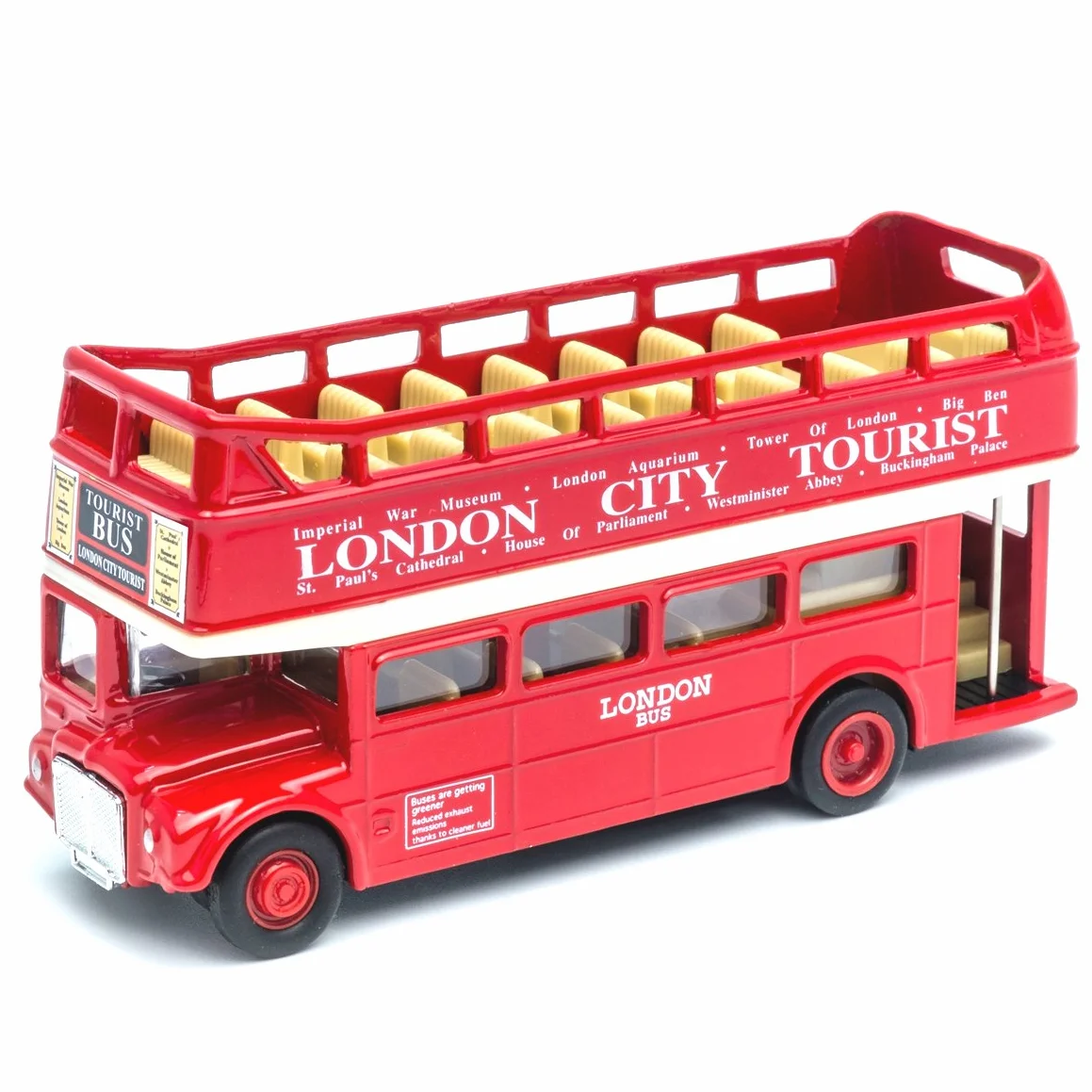Peterkin 8410 12 cm otwarty top London autobus pojazd, czerwony
