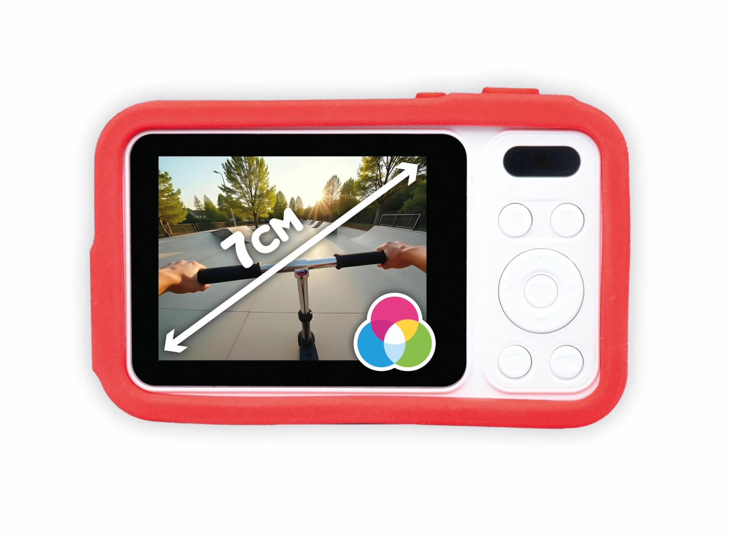 Aparat dziecięcy 2 w 1 48 MP wideo 1080P zoom X16 ekran 7 cm karta SD 16 GB USB-C od 8 lat