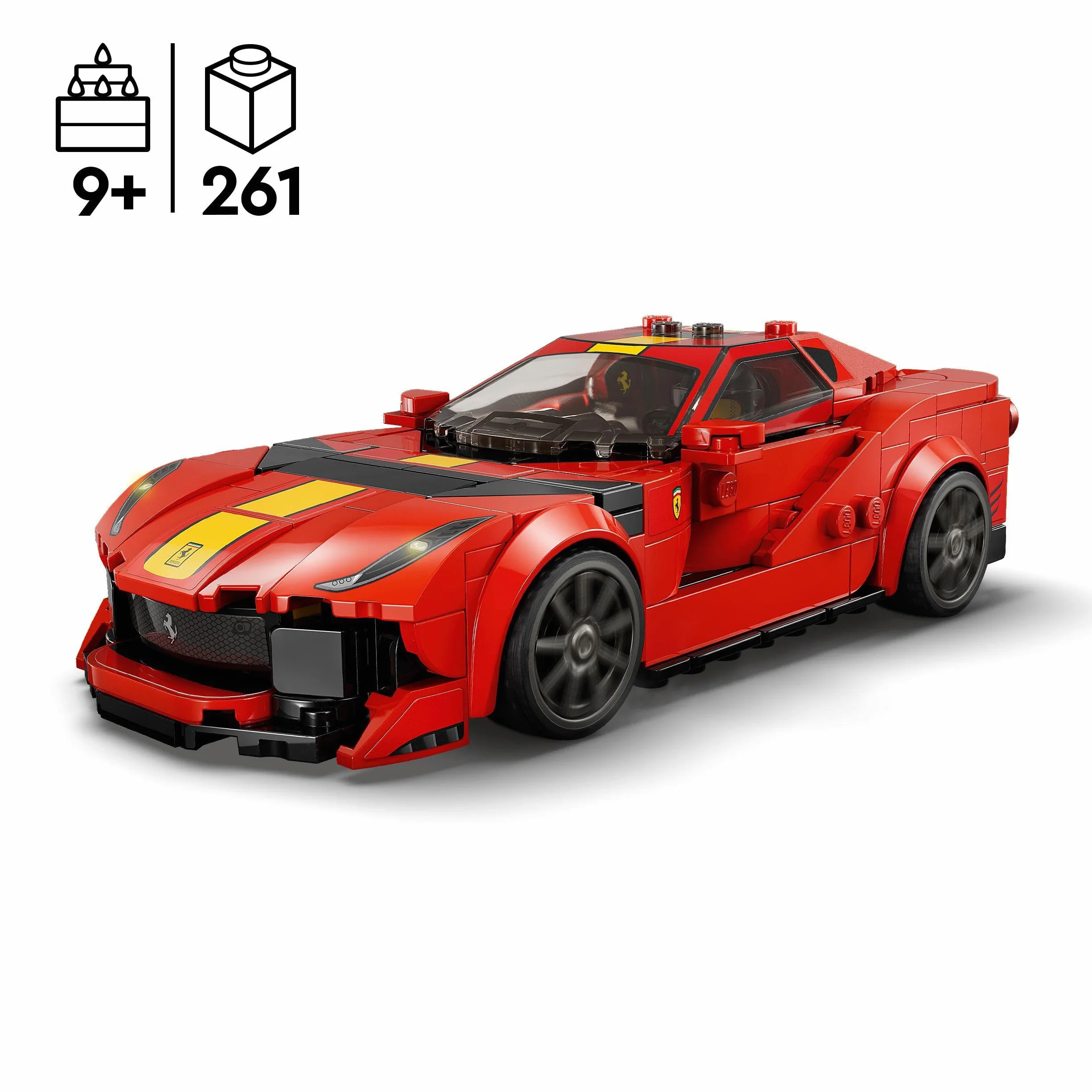 LEGO Speed Champions Ferrari 812 Competizione, Sportowy Samochód, Zabawka dla Dziecka do Zbudowania, Seria 2023, Prezent dla 9-latka i Fana Pojazdów Wyścigowych, 76914