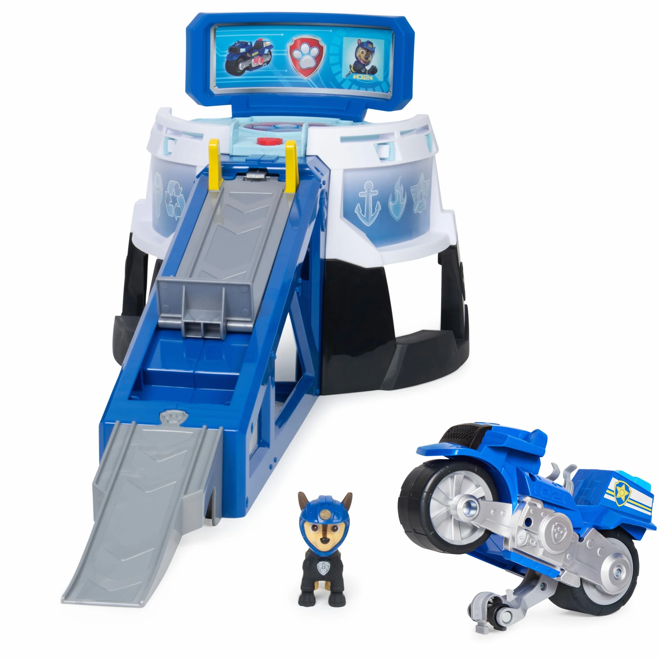 Paw Patrol Moto Pups Zestaw Motocyklowy z Figurką Chase, Wielokolorowy, Od 3 Roku Życia, 6060233