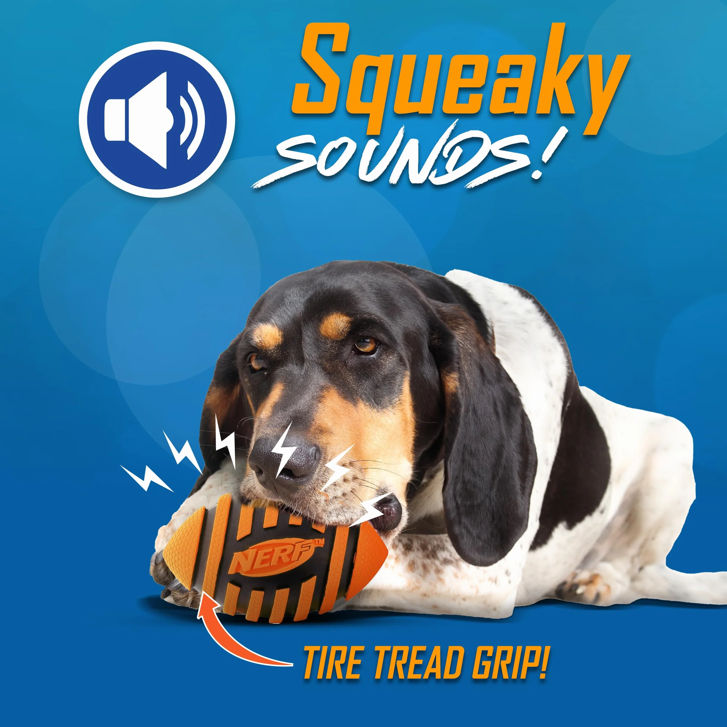 Nerf Spiral Squeak Football 5"-Orange