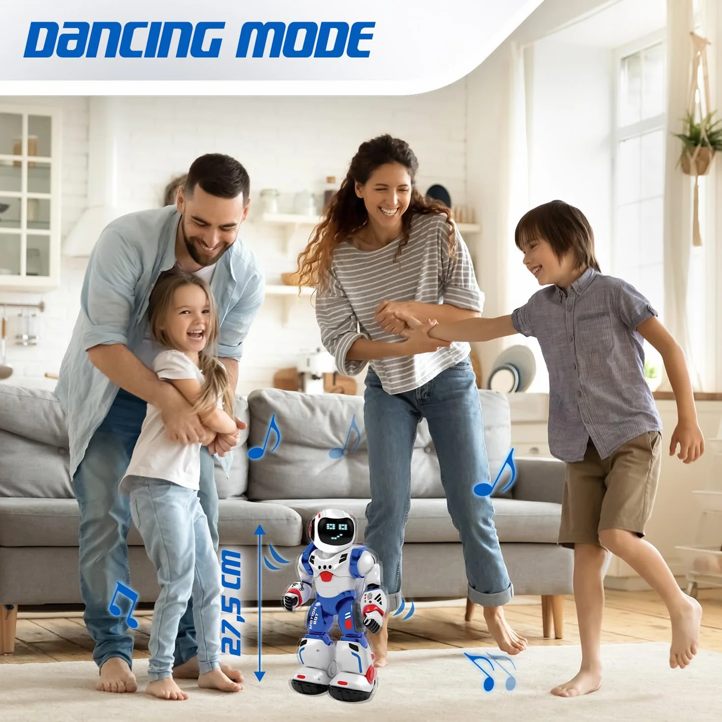 Xtrem Bots Bruce robot zabawkowy programowalny 50 ruchów 20 wyrazy twarzy dla dzieci 5+