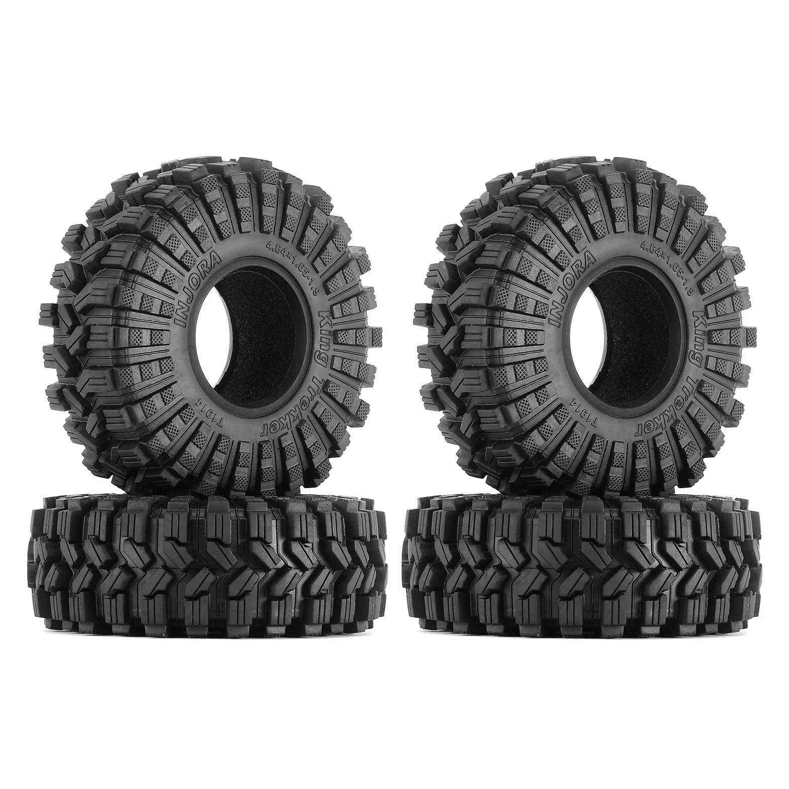 INJORA Opony 1.9 All Terrain King Trekker S5 do TRX4 SCX10 1/10 RC Crawler Upgrade (118 * 42mm)