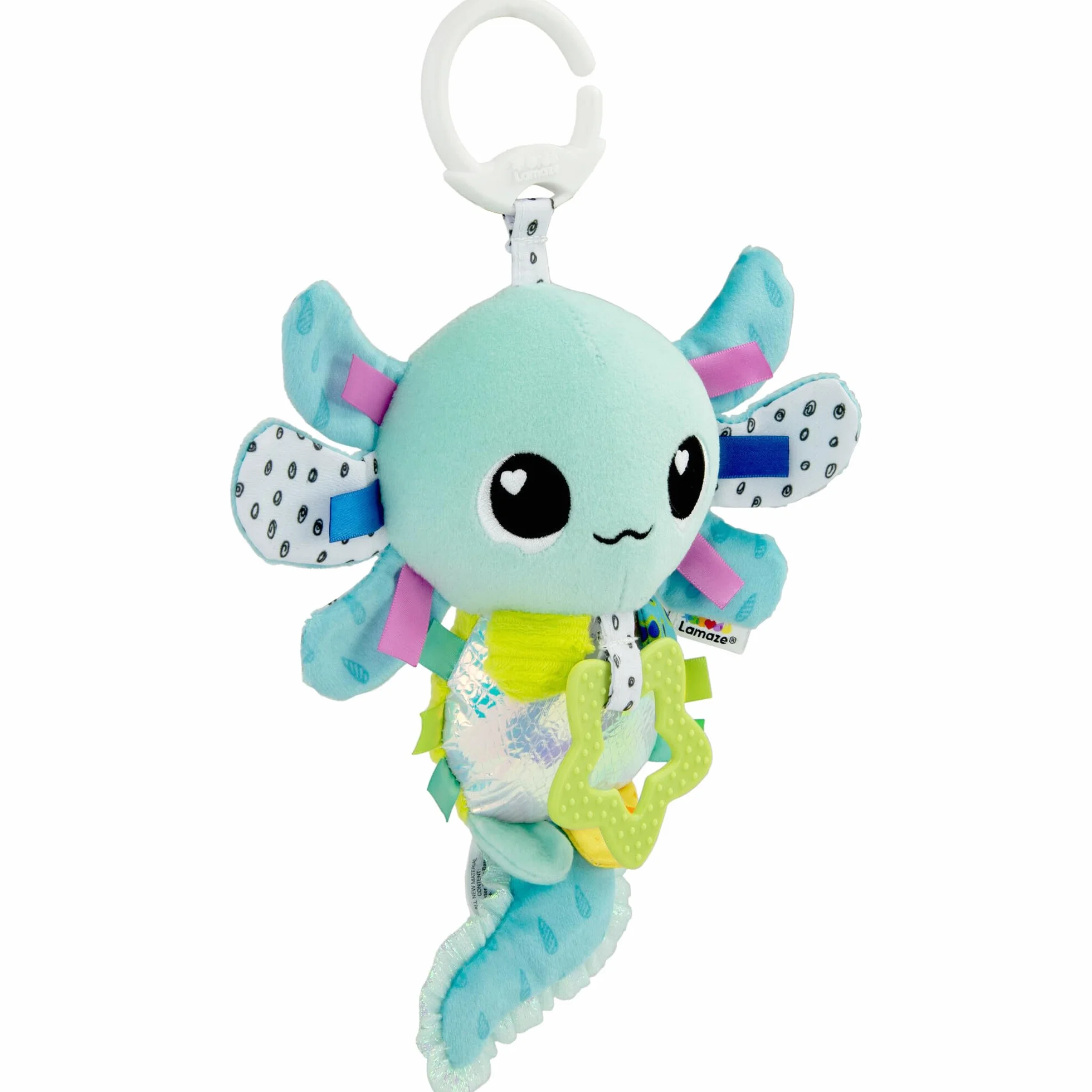LAMAZE Alise die Axolotl - Clip & Go wózek dziecięcy zabawka - sensoryka dla niemowląt - wczesna zabawka edukacyjna od 0-6 miesięcy - fachowo zaprojektowany dla noworodków - prezent na baby shower