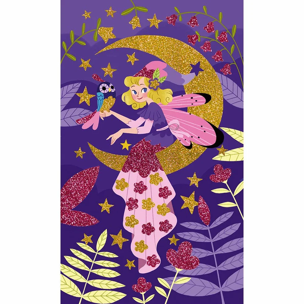 Janod - From 4 years old - Creative Kit - Fairy Glitter - Les Ateliers du Calme - Creative Leisure - Dexterity and Concentration - J07806