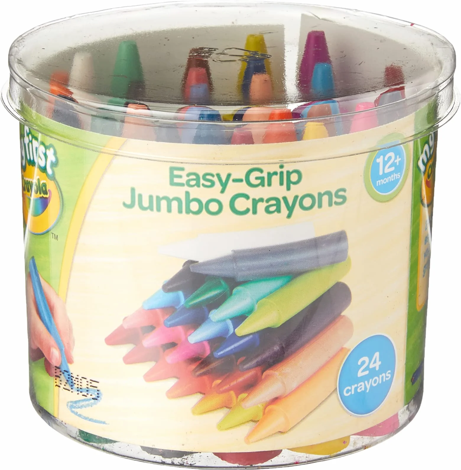CRAYOLA MyFirst kredki Jumbo – różne kolory (24 szt.) | kredki do kolorowania Easy Grip idealne dla małych dłoni | idealne dla dzieci w wieku od 12 miesięcy