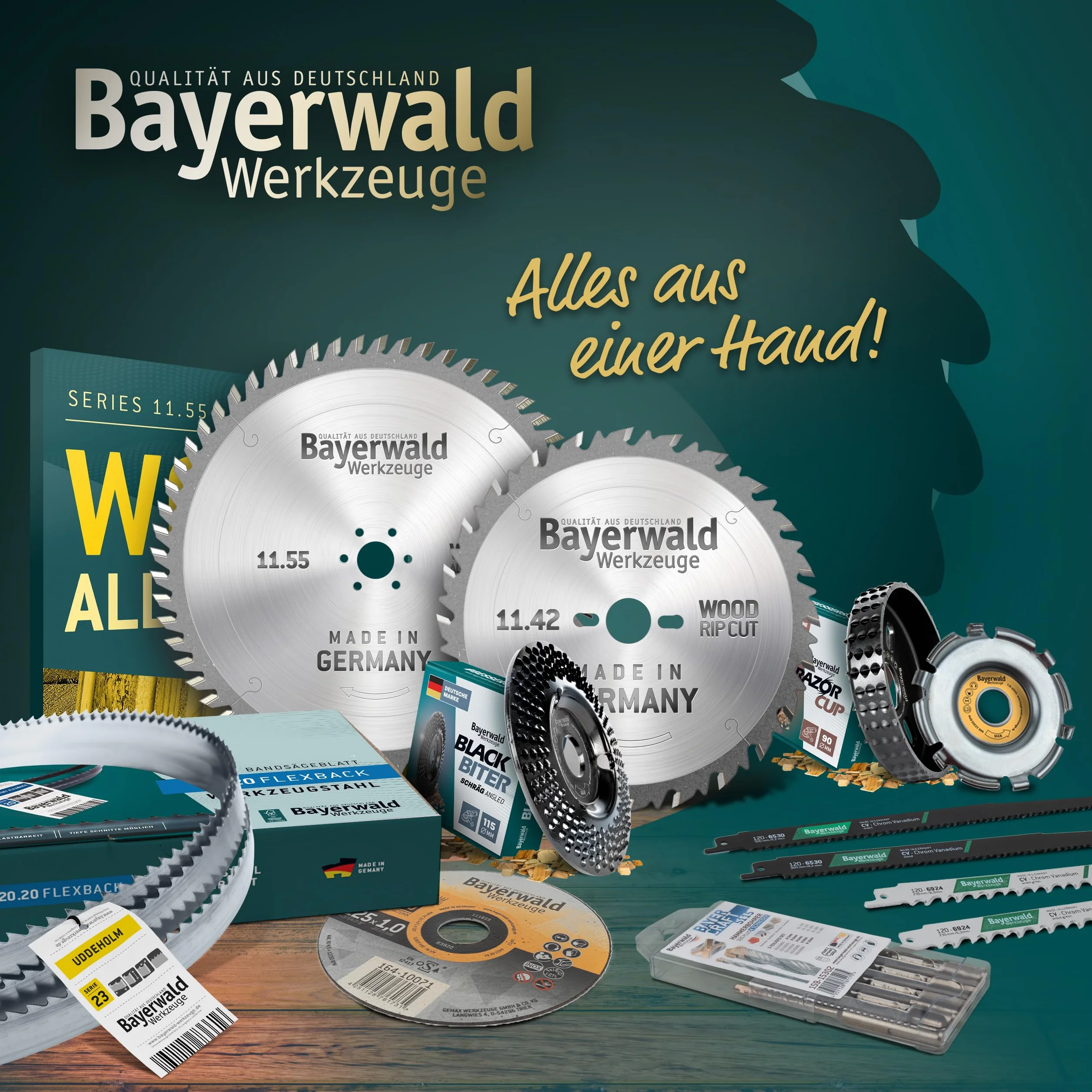 Bayerwald brzeszczot taśmowy ze stali narzędziowej – 2225 x 10 x 0,36 x 4 / drewno, metale nieżelazne, tworzywo sztuczne, cienka blacha/taśma do piły pasuje do Metabo BAS380 i wielu innych.