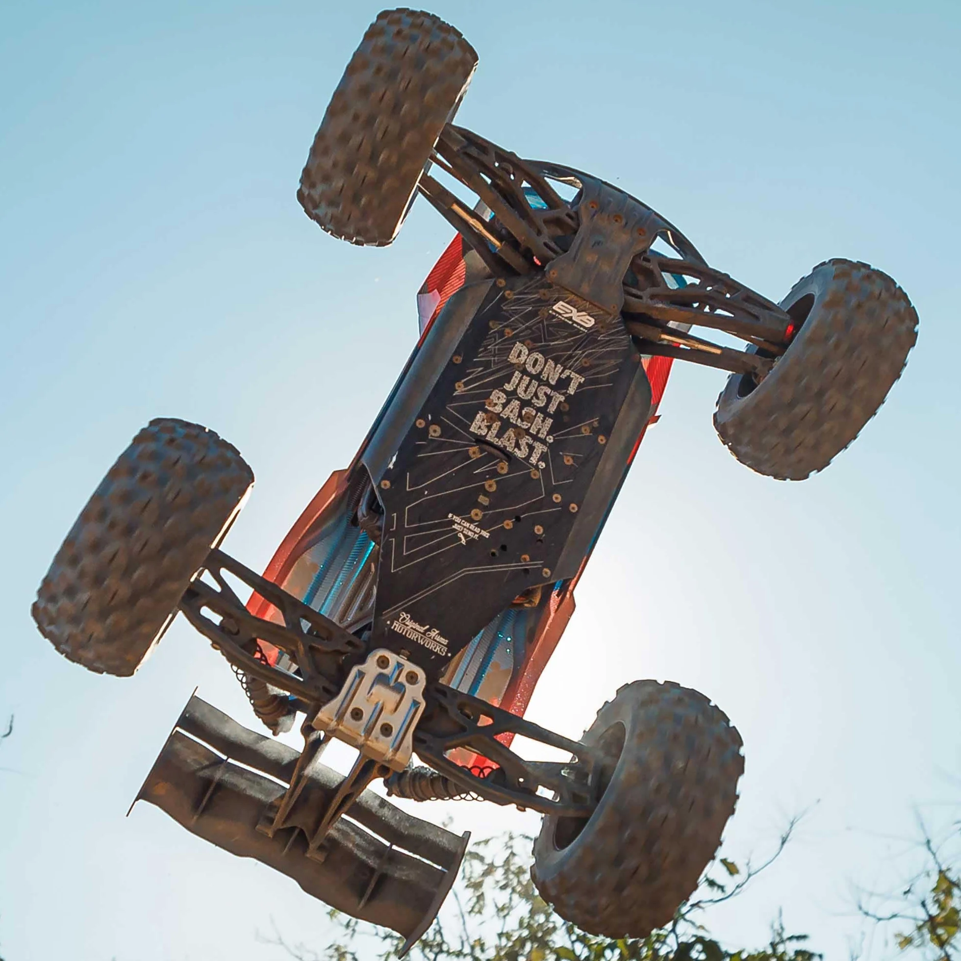 ARRMA RC Truck 1/8 KRATON 4X4 6S BLX BRUSHLESS V6 Speed Truck RTR niebieski pomarańczowy