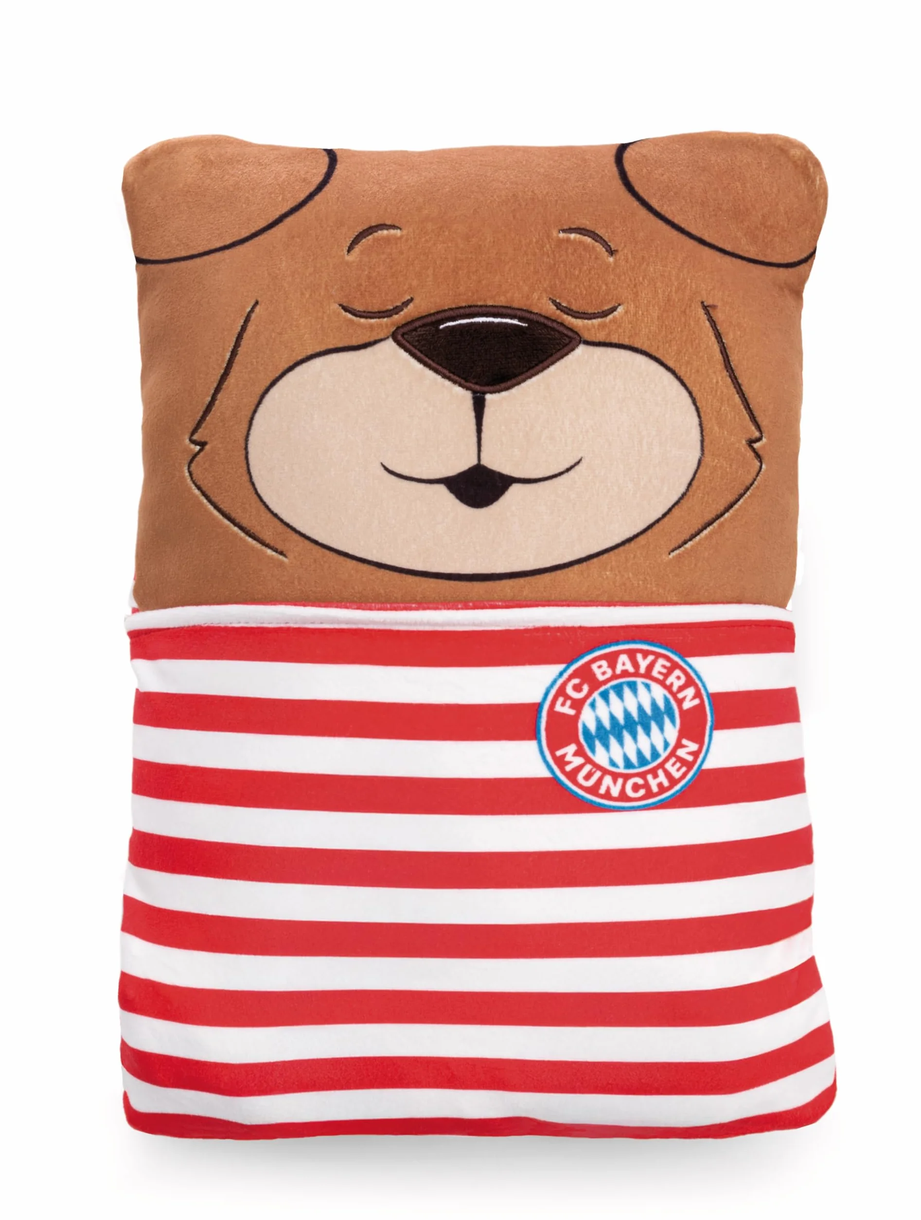 NICI 63177 Cosidoos przytulanka FC Bayern Monachium, odwracalna, miękki pluszak, urocza pluszowa zabawka do przytulania i zabawy, dla dzieci i dorosłych, świetny pomysł na prezent, 30 x 20cm, brązowa