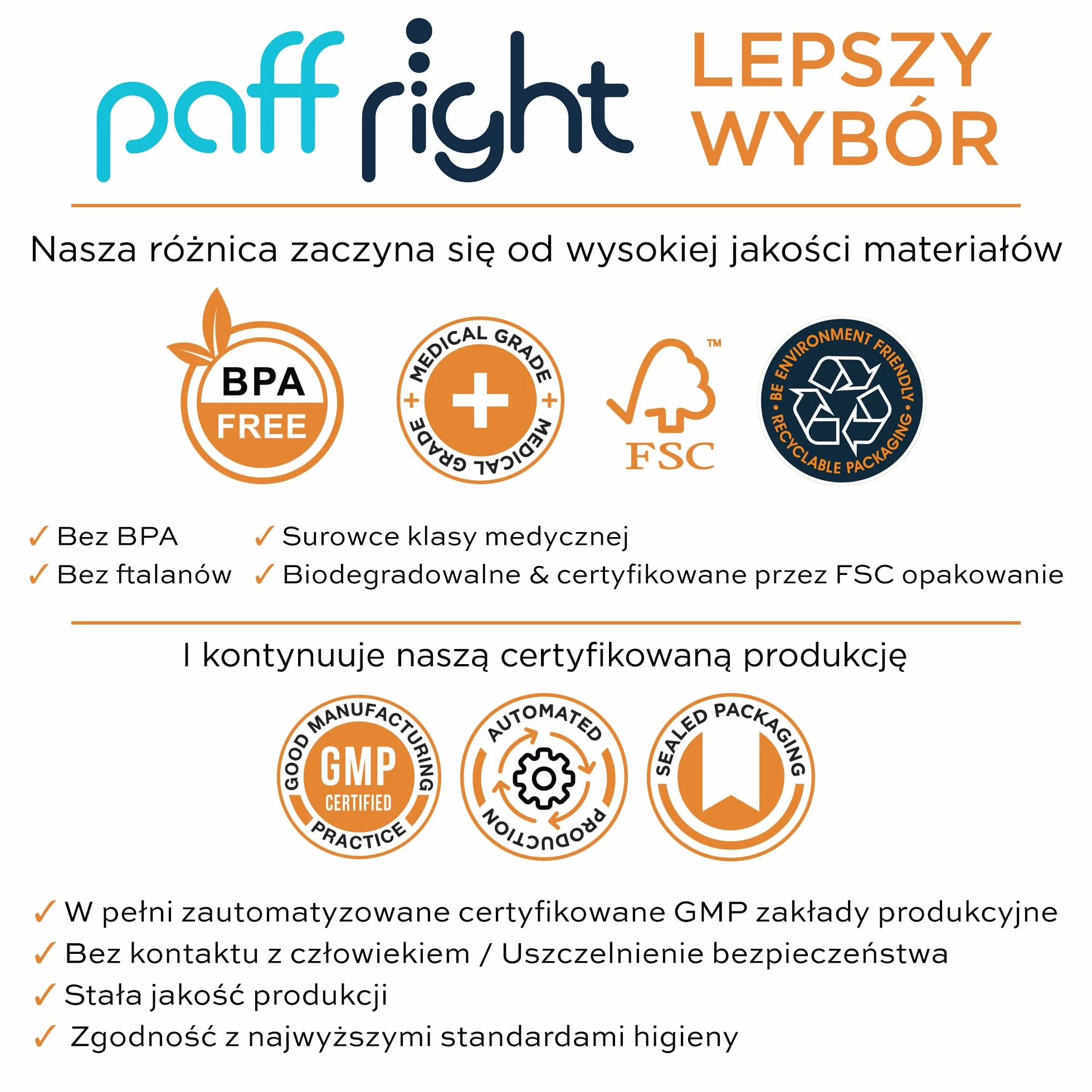 Paffright Slim 540+60 filtrów do papierosów, filtr antysmolisty, plastikowy filtr 5,25 mm - 6 mm, ustnik do papierosów slim