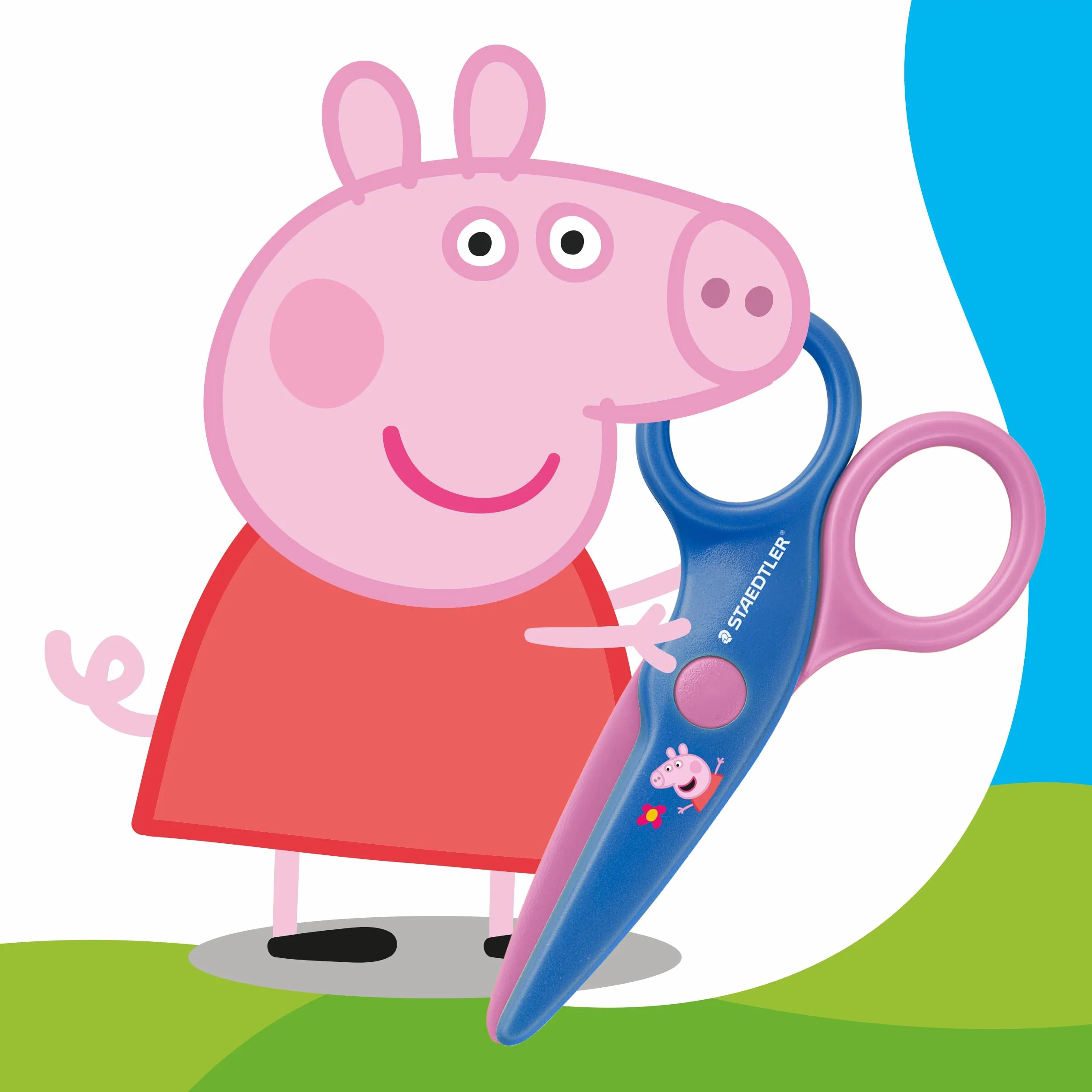 STAEDTLER Świnka Peppa x Noris Nożyczki bezpieczeństwa dla małych dzieci 2+ zajęcia artystyczne 965 40BKL1